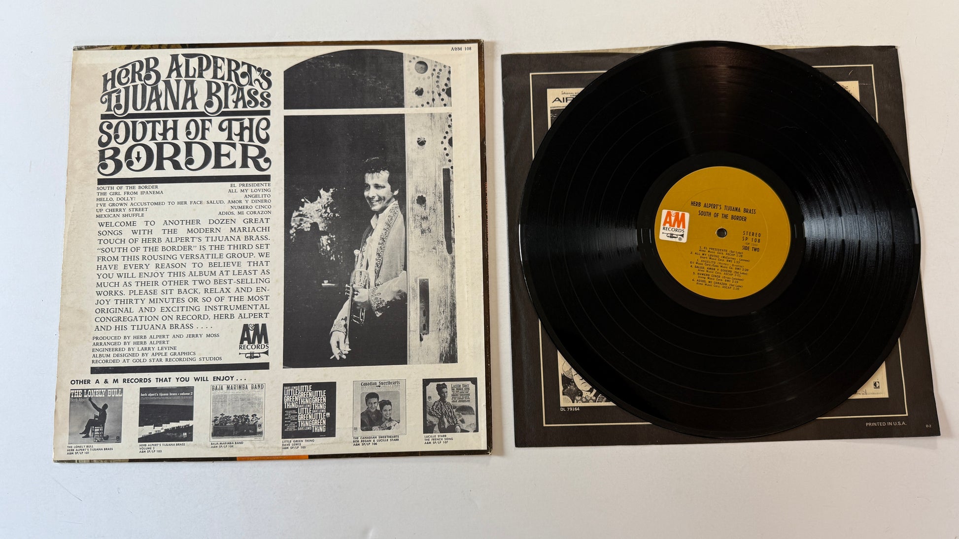 Herb Alpert & The Tijuana Brass South Of The Border Used Vinyl LP VG+\VG
