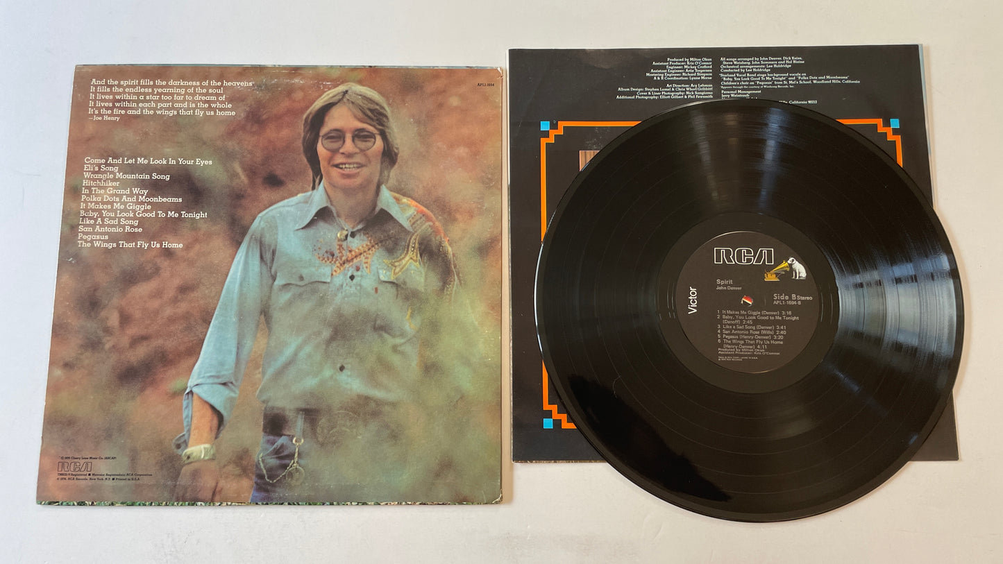 John Denver Spirit Used Vinyl LP VG+\VG