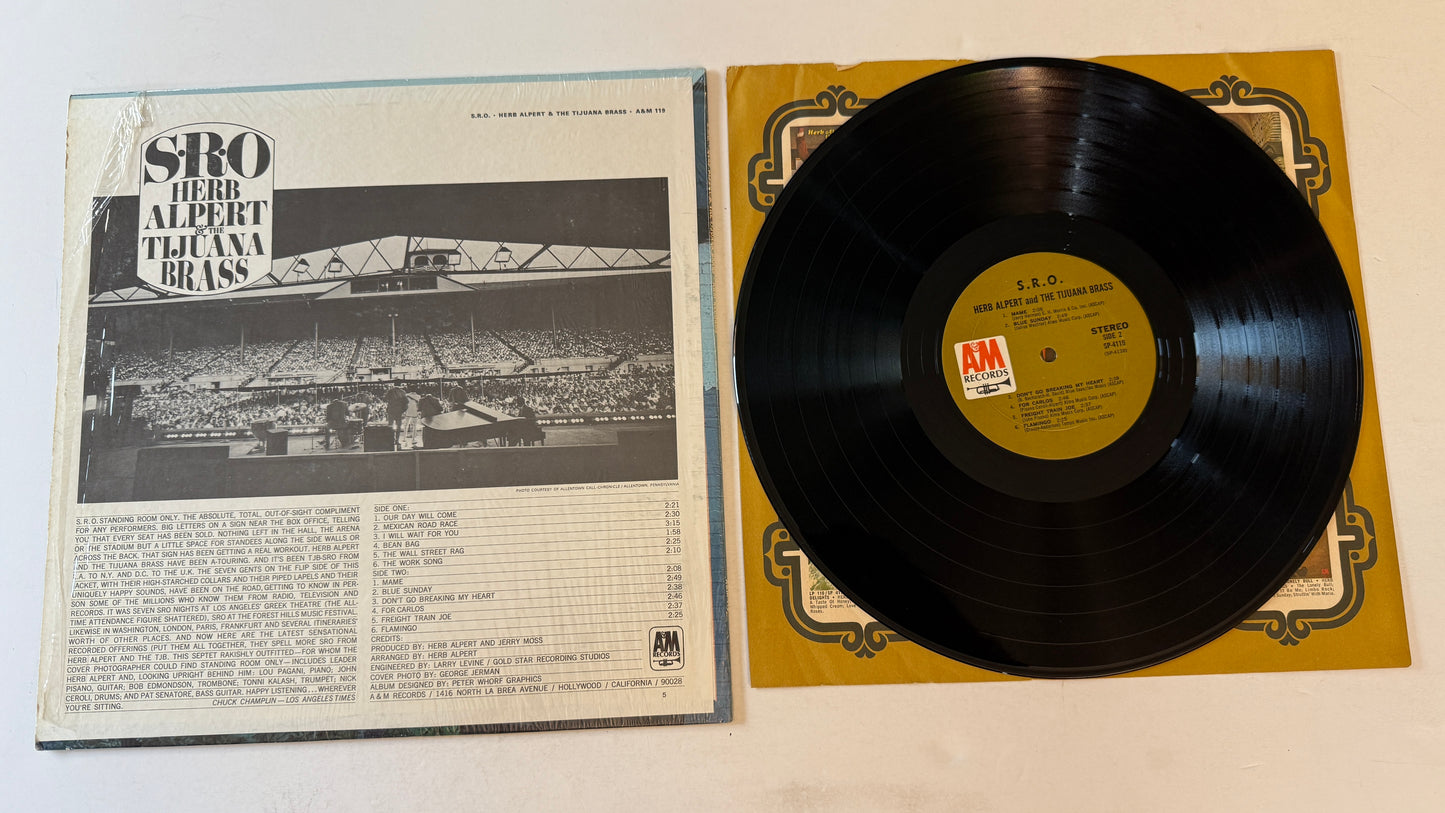 Herb Alpert & The Tijuana Brass S.R.O. Used Vinyl LP VG+\VG+
