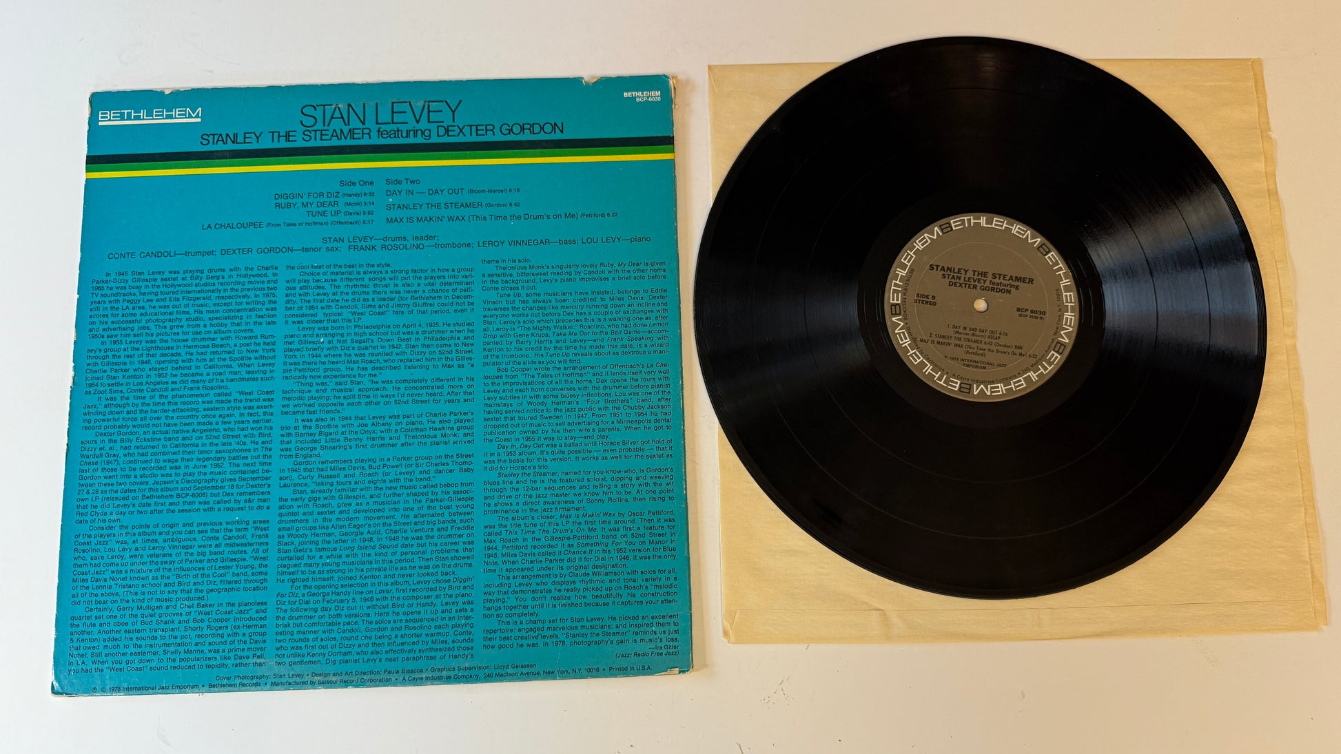 Stan Levey Stanley The Steamer Used Vinyl LP VG+\VG