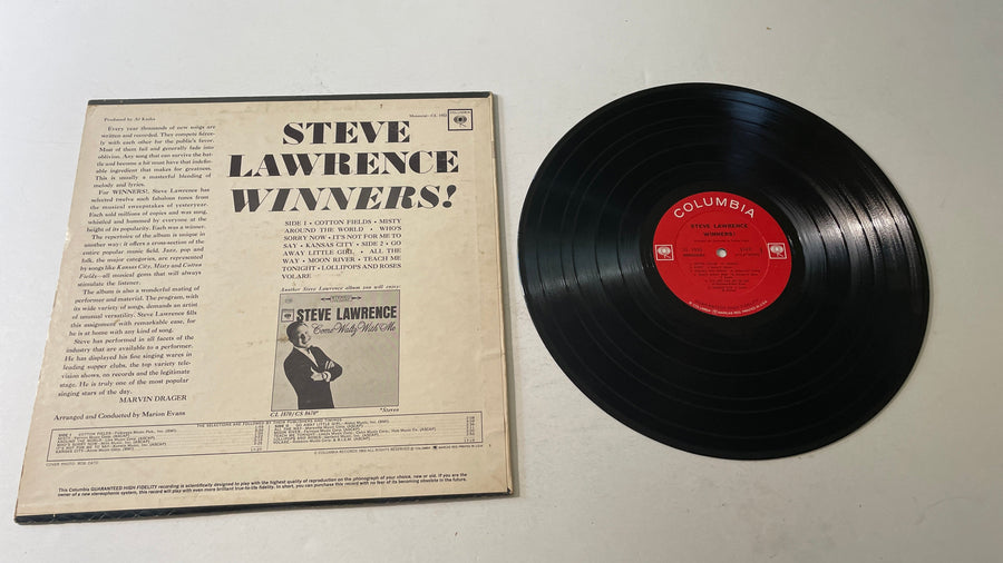 Steve Lawrence Winners! Used Vinyl LP VG+\VG