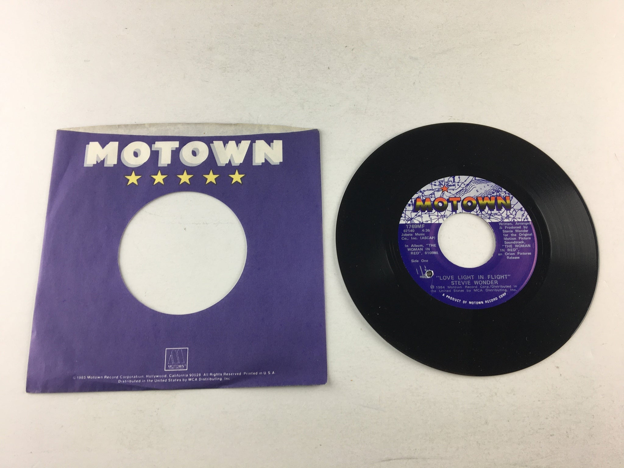 Stevie Wonder Love Light In Flight Used 45 RPM 7 Vinyl VG+\VG+