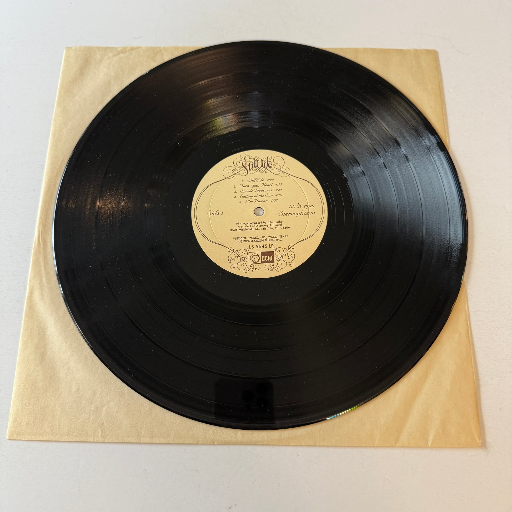 John Fischer Still Life Used Vinyl LP VG+\VG