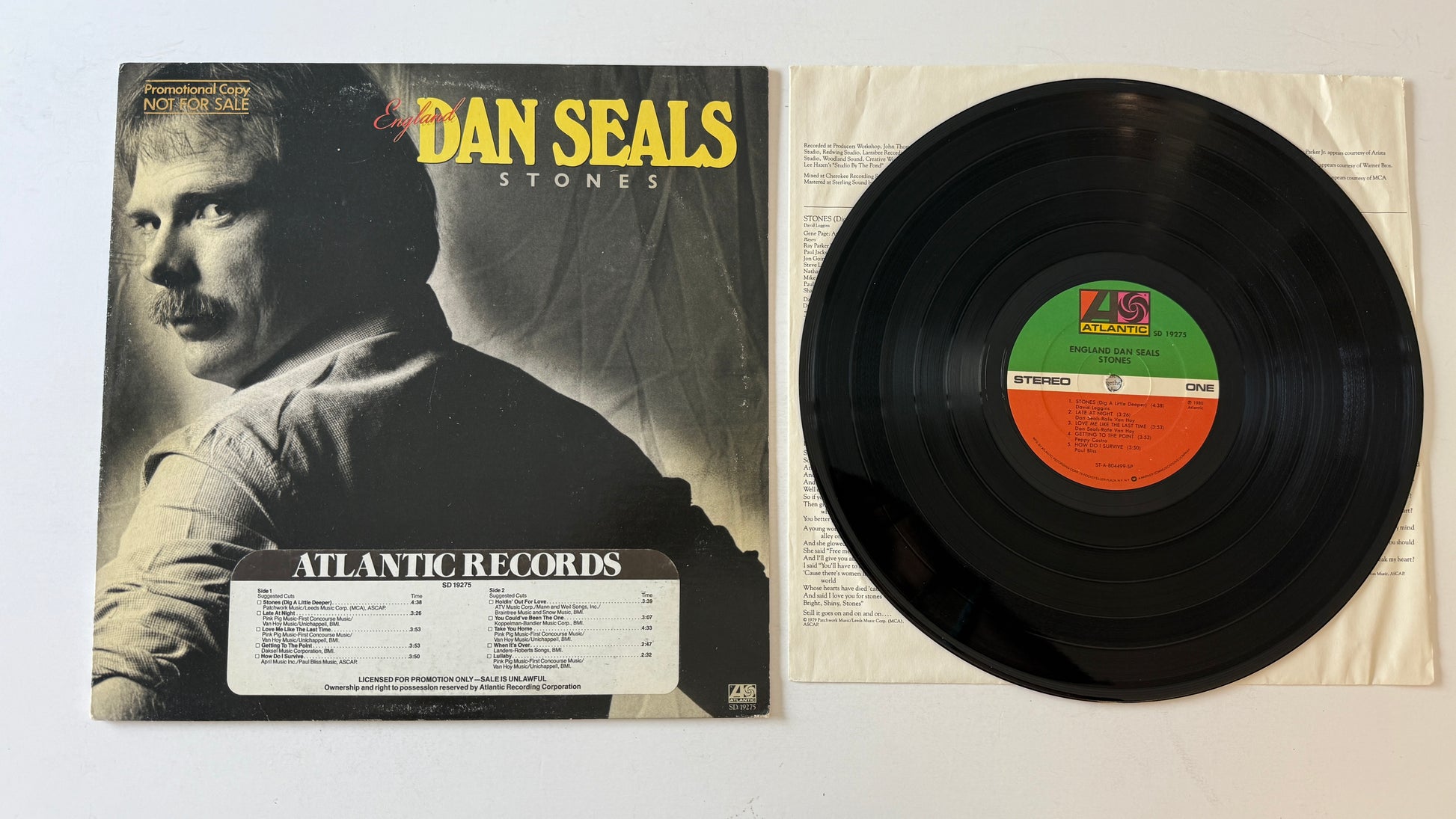 Dan Seals Stones Used Vinyl LP VG+\VG
