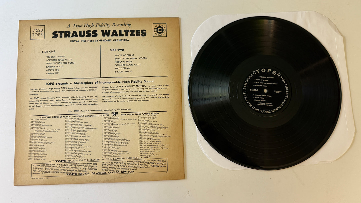 The Royal Viennese Symphonic Orchestra Strauss Waltzes Used Vinyl LP VG+\VG