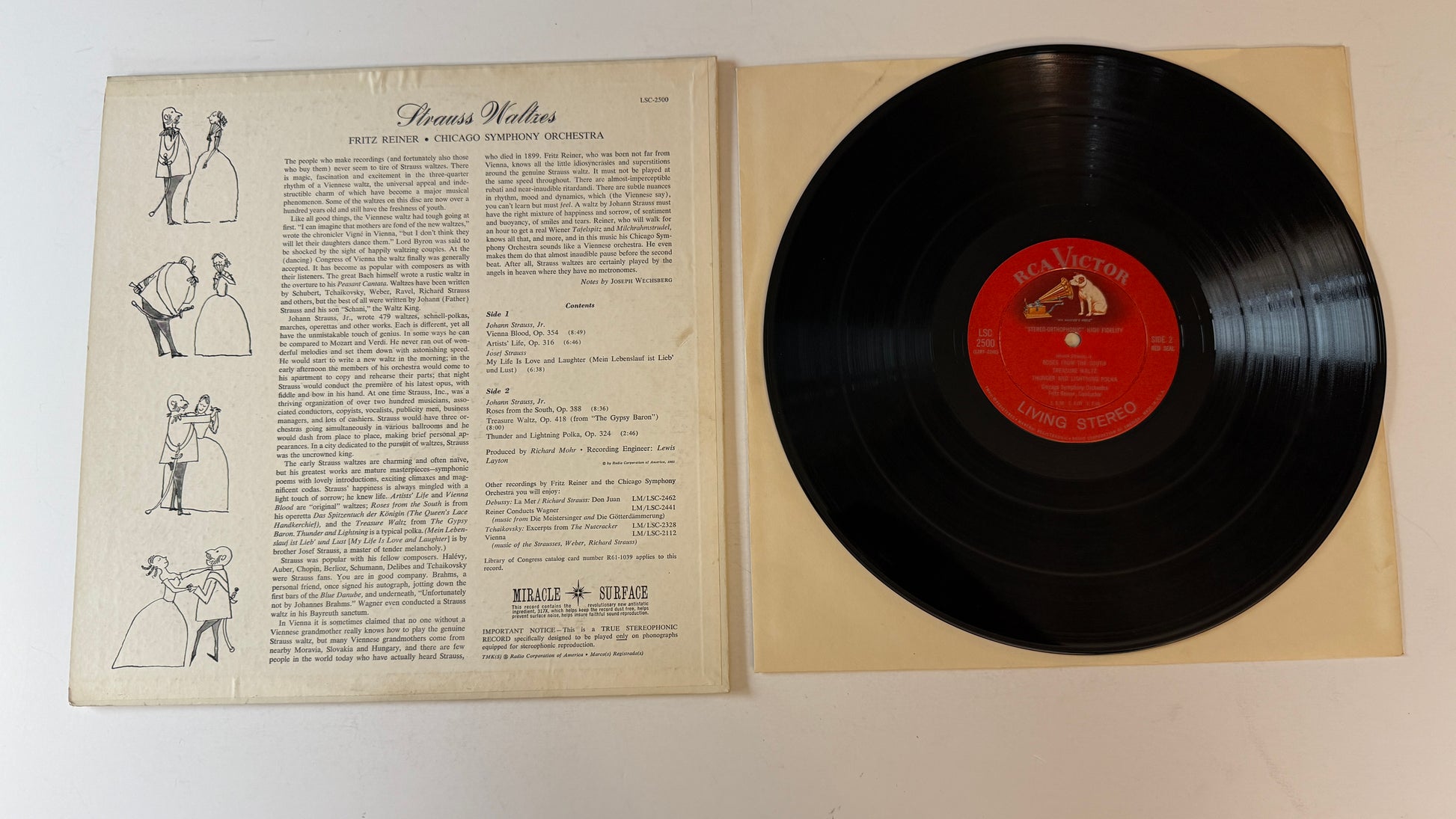 Fritz Reiner Strauss Waltzes Used Vinyl LP VG\VG+