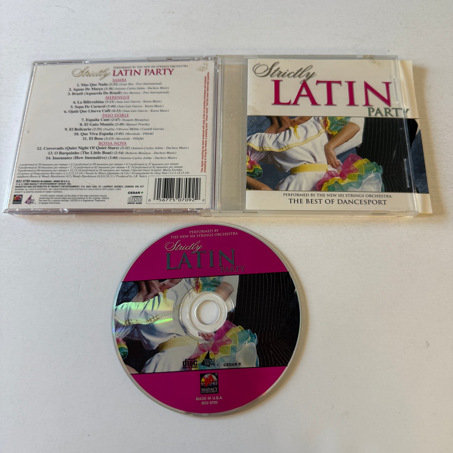 New 101 Strings Orchestra Strictly Latin Party Used CD VG+\VG
