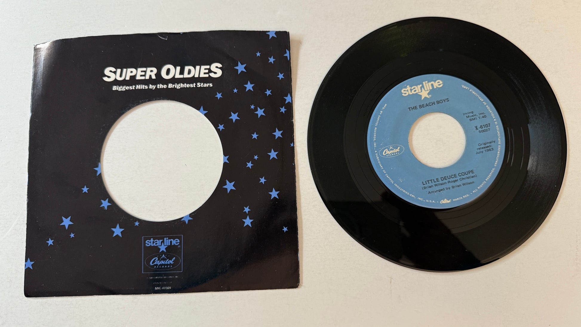 The Beach Boys Surfer Girl / Little Deuce Coupe Used 45 RPM 7" Vinyl VG+\