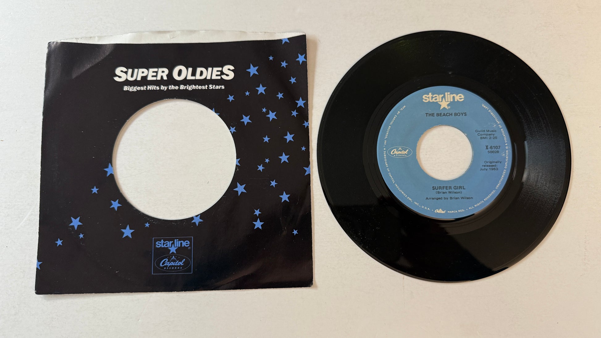 The Beach Boys Surfer Girl / Little Deuce Coupe Used 45 RPM 7" Vinyl VG+\