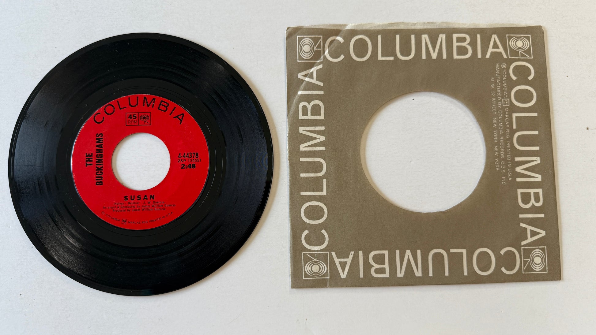 The Buckinghams Susan Used 45 RPM 7" Vinyl VG+\VG