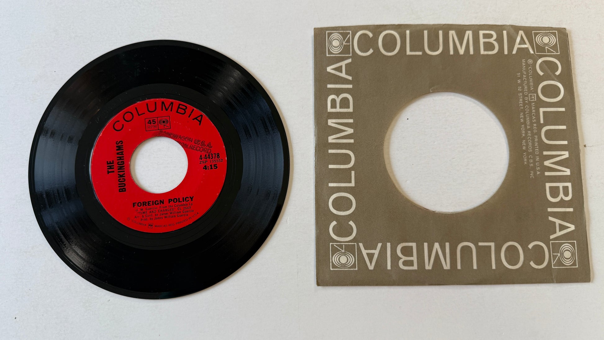 The Buckinghams Susan Used 45 RPM 7" Vinyl VG+\VG