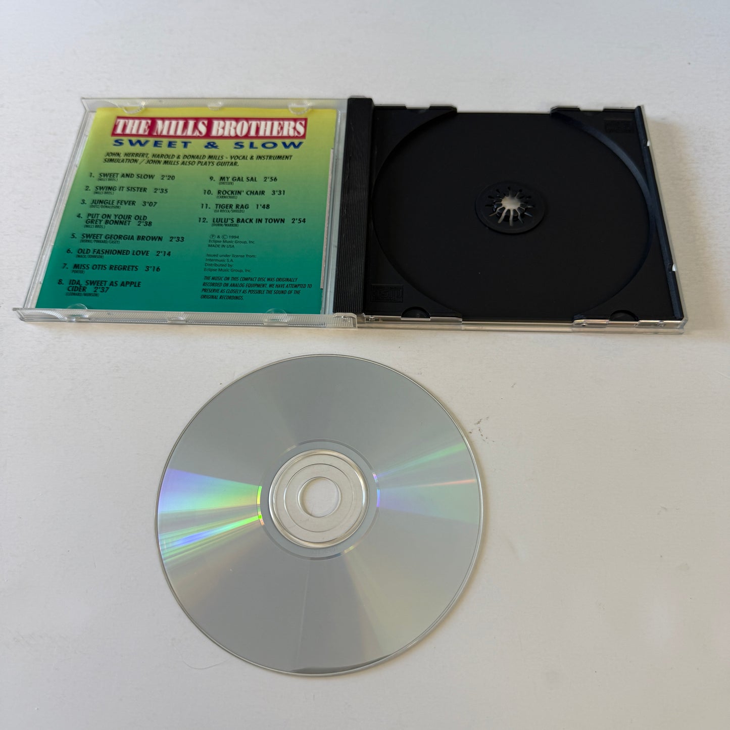 The Mills Brothers Sweet & Slow Used CD VG+\VG+