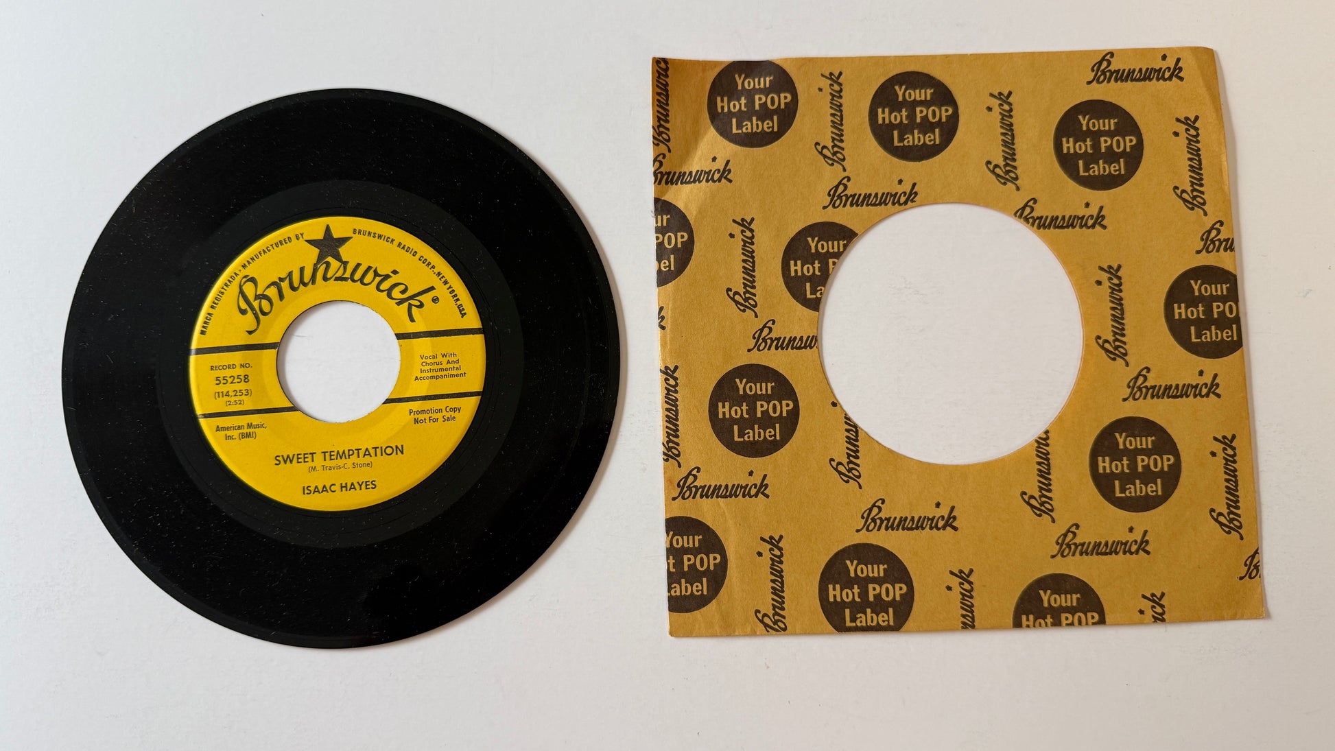 Isaac Hayes Sweet Temptation / Laura Used 45 RPM 7" Vinyl VG+\