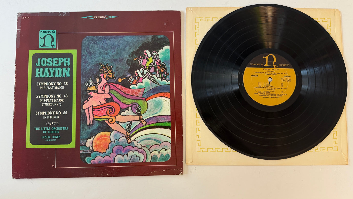 Joseph Haydn Symphony No. 35 In B-Flat Major • Symphony No. 43 In E-Flat Major ("Mercury") • Symphony No. 80 In D Minor Used Vinyl LP VG+\VG