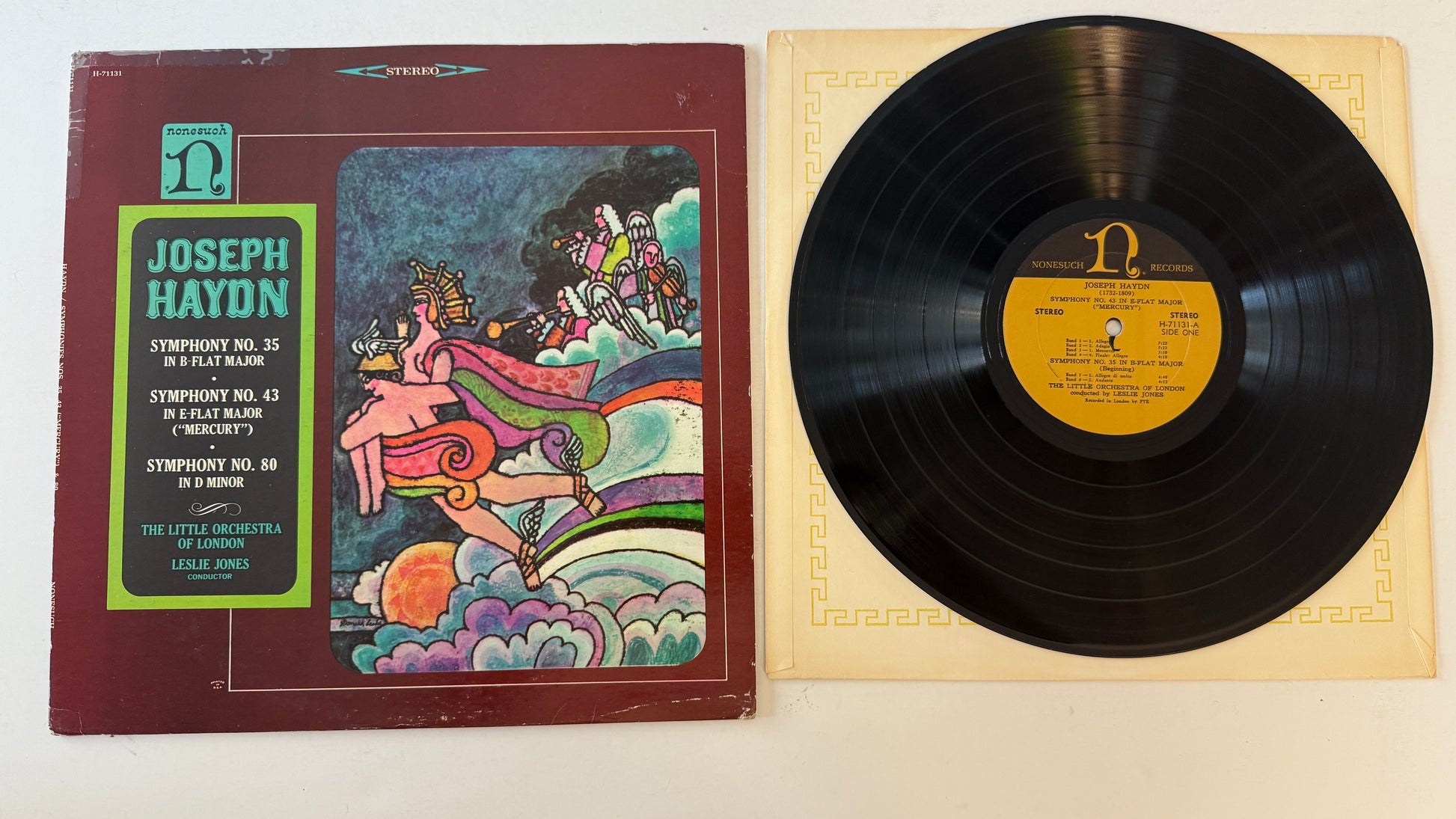 Joseph Haydn Symphony No. 35 In B-Flat Major • Symphony No. 43 In E-Flat Major ("Mercury") • Symphony No. 80 In D Minor Used Vinyl LP VG+\VG