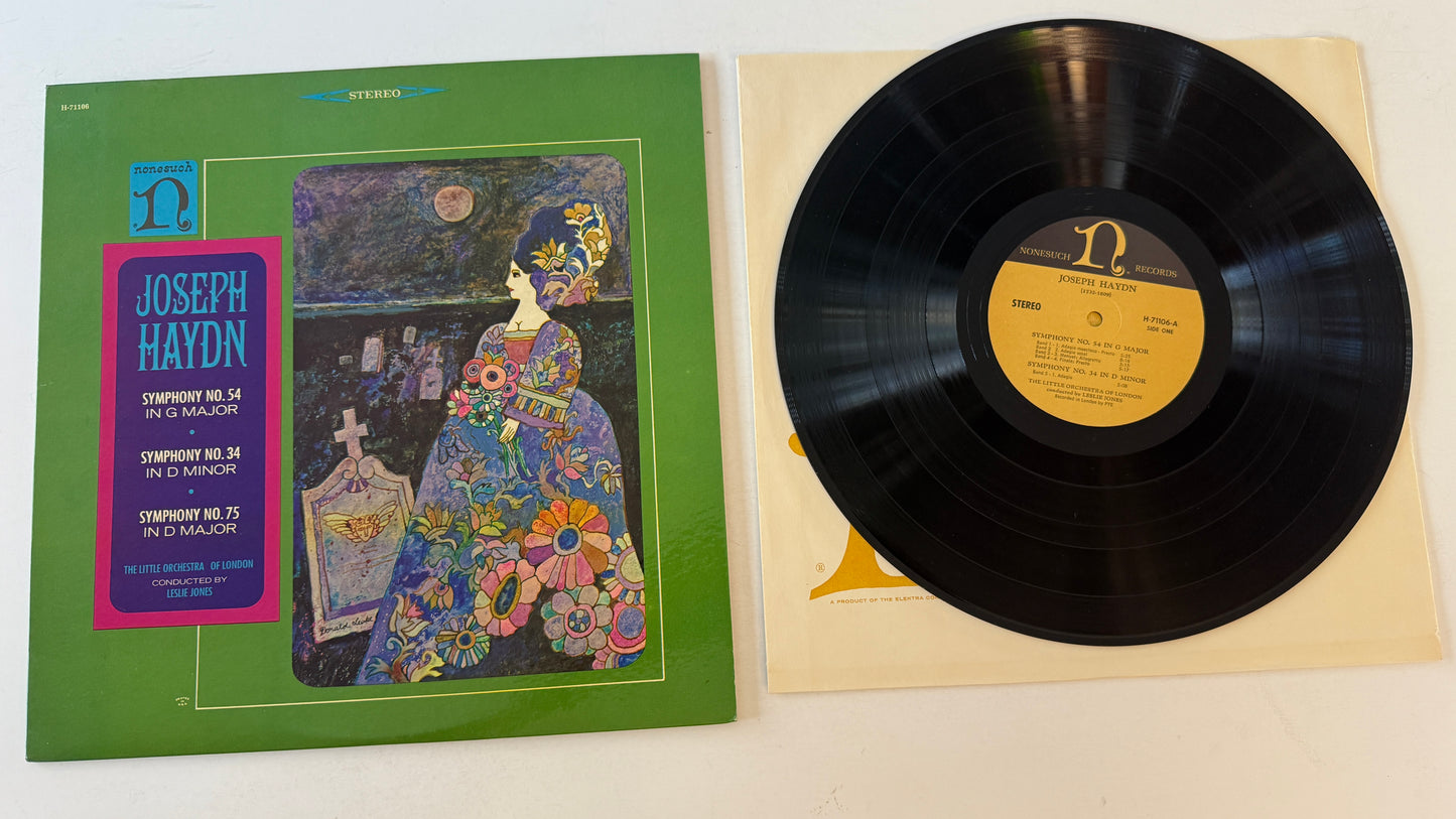Joseph Haydn Symphony No. 54 In G Major / Symphony No. 34 In D Minor / Symphony No. 75 In D Major Used Vinyl LP VG+\VG