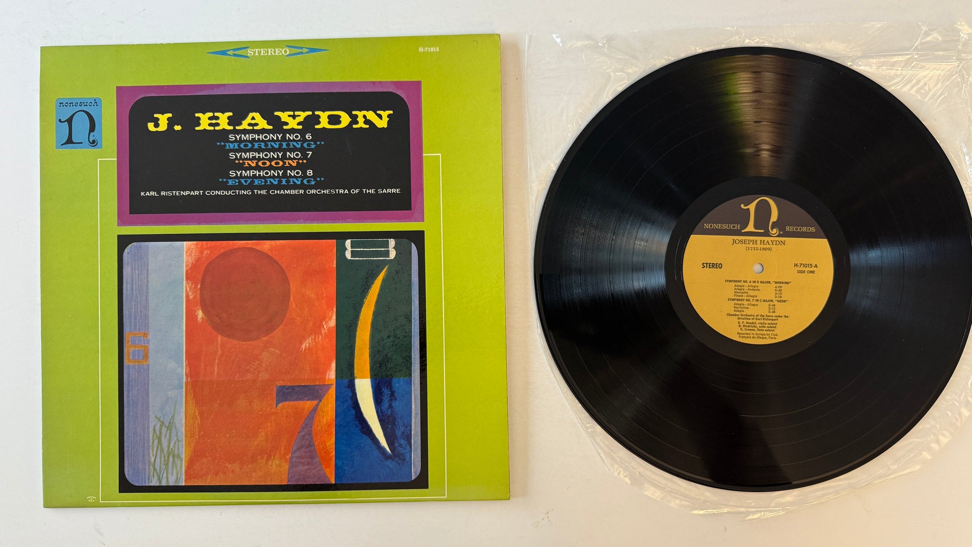Joseph Haydn Symphony No. 6 "Morning" / Symphony No. 7 "Noon" / Symphony No. 8 "Evening" Used Vinyl LP VG+\VG+