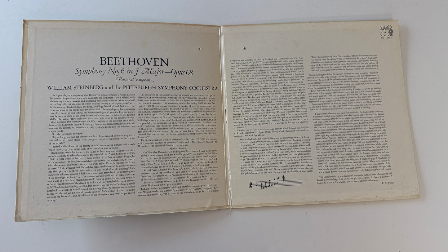 Ludwig van Beethoven Symphony No.6 In F Major - Opus 68 (Pastoral Symphony) Used Vinyl LP VG+\VG