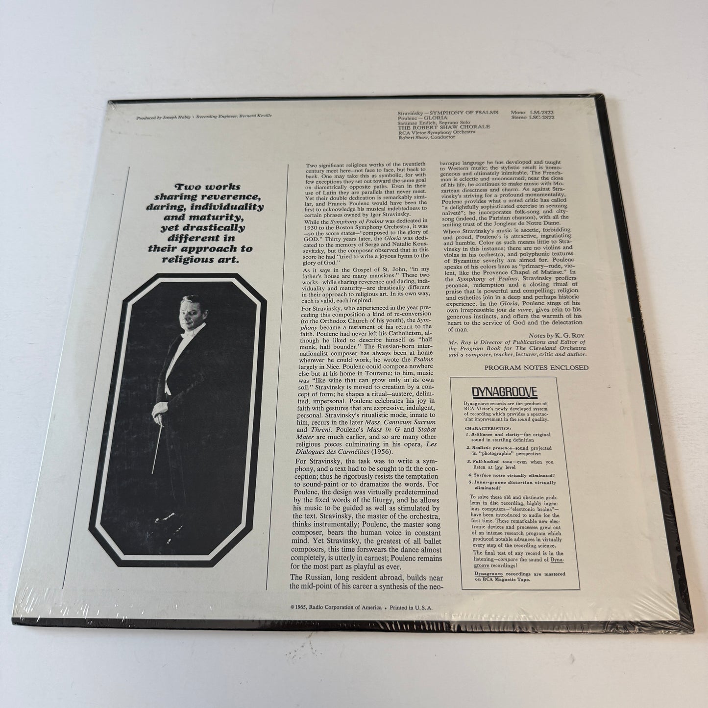 Igor Stravinsky Symphony Of Psalms / Gloria Used Vinyl LP M\NM