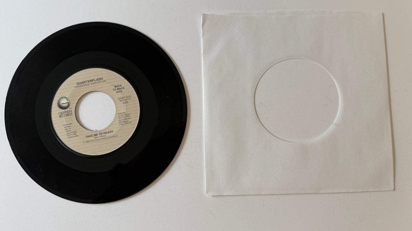 Quarterflash Take Me To Heart Used 45 RPM 7" Vinyl VG+\