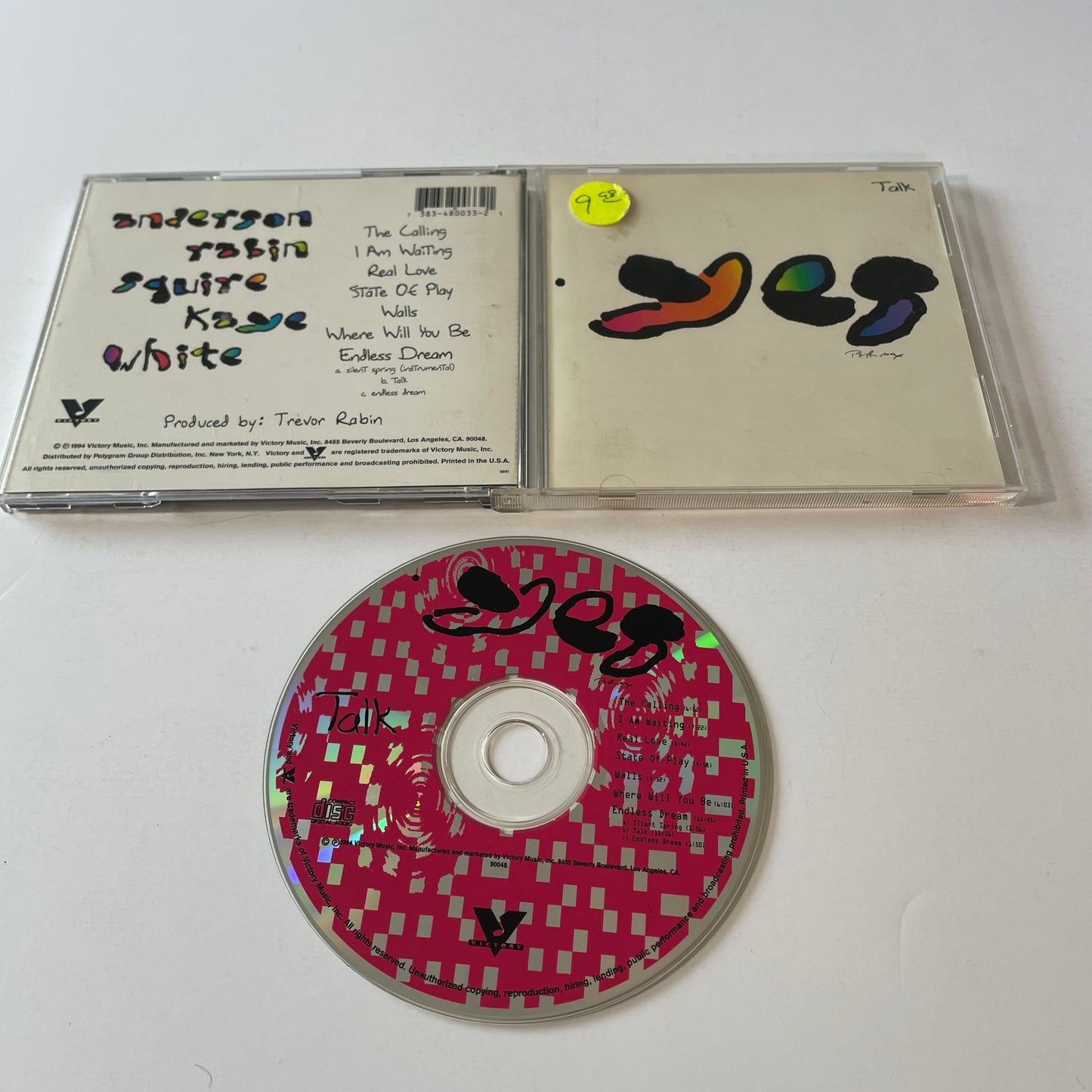 Yes Talk Used CD VG+\VG