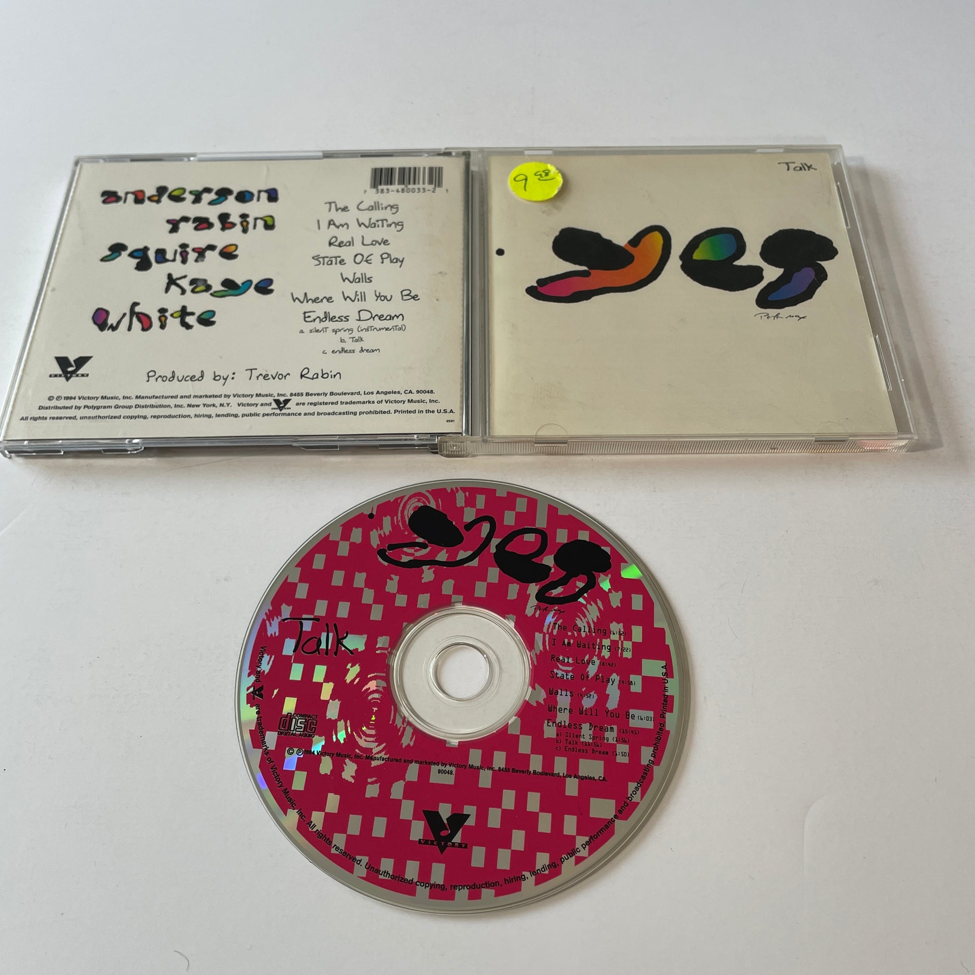 Yes Talk Used CD VG+\VG