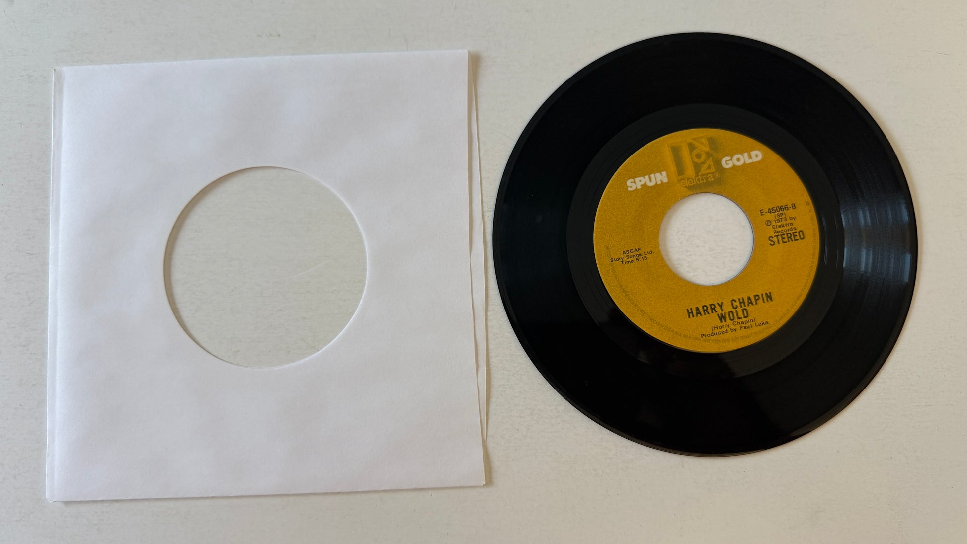 Harry Chapin Taxi / Wold Used 45 RPM 7" Vinyl VG+\