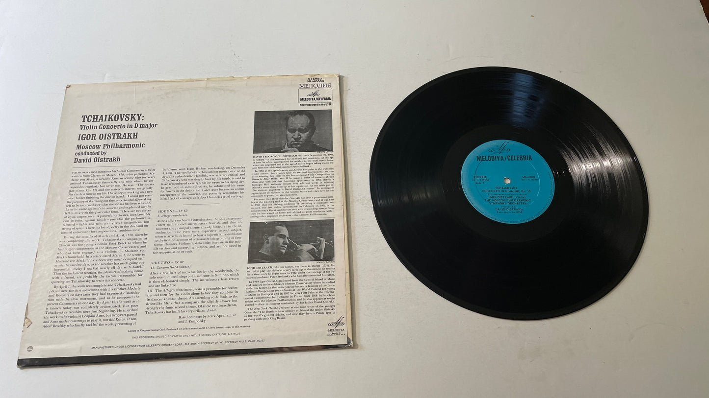 Tchaikovsky Oistrakh Violin Concerto In D Major \ Black