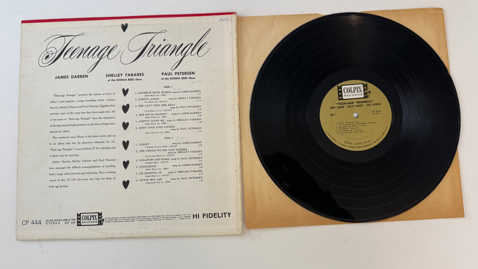 James Darren Teenage Triangle Used Vinyl LP VG+\VG