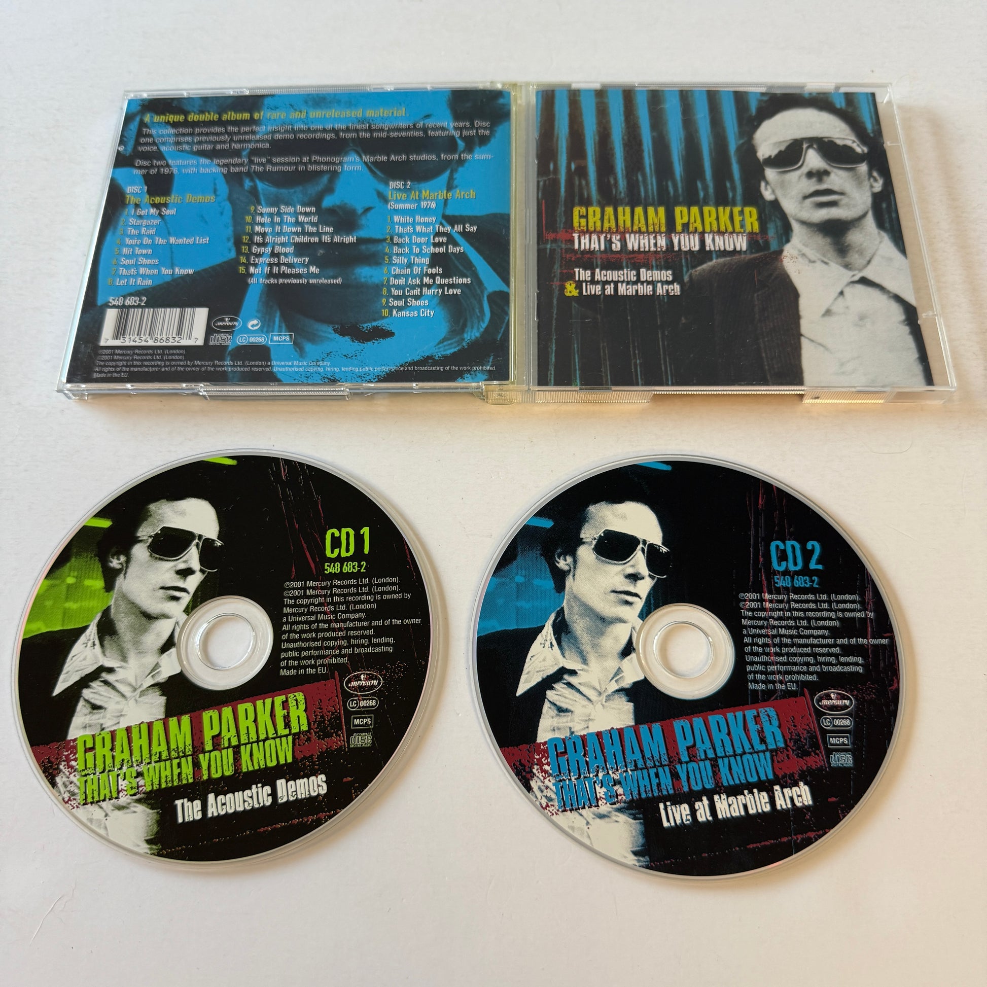 Graham Parker That's When You Know (The Acoustic Demos & Live At Marble Arch) Used 2CD VG+\VG+
