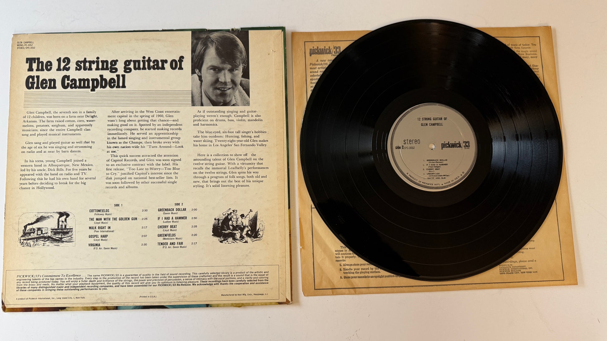 Glen Campbell The 12 String Guitar Of Glen Campbell Used Vinyl LP VG+\G+