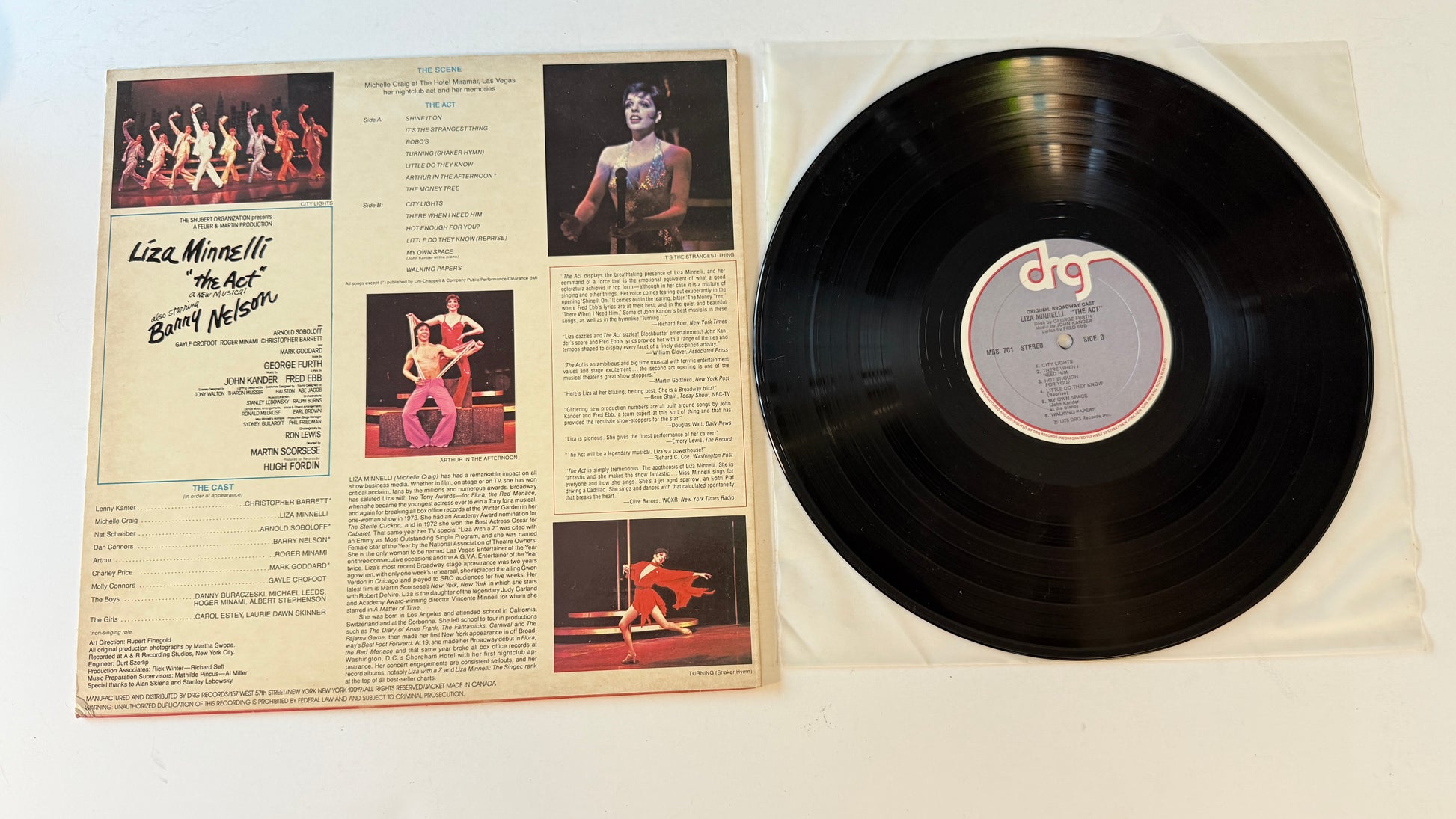 Liza Minnelli The Act (Original Broadway Cast Recording) Used Vinyl LP VG+\VG+