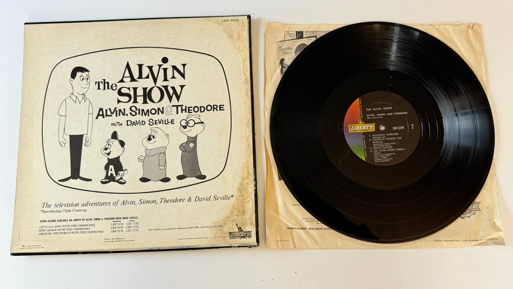 Alvin, Simon And Theodore The Alvin Show Used Vinyl LP VG+\G+