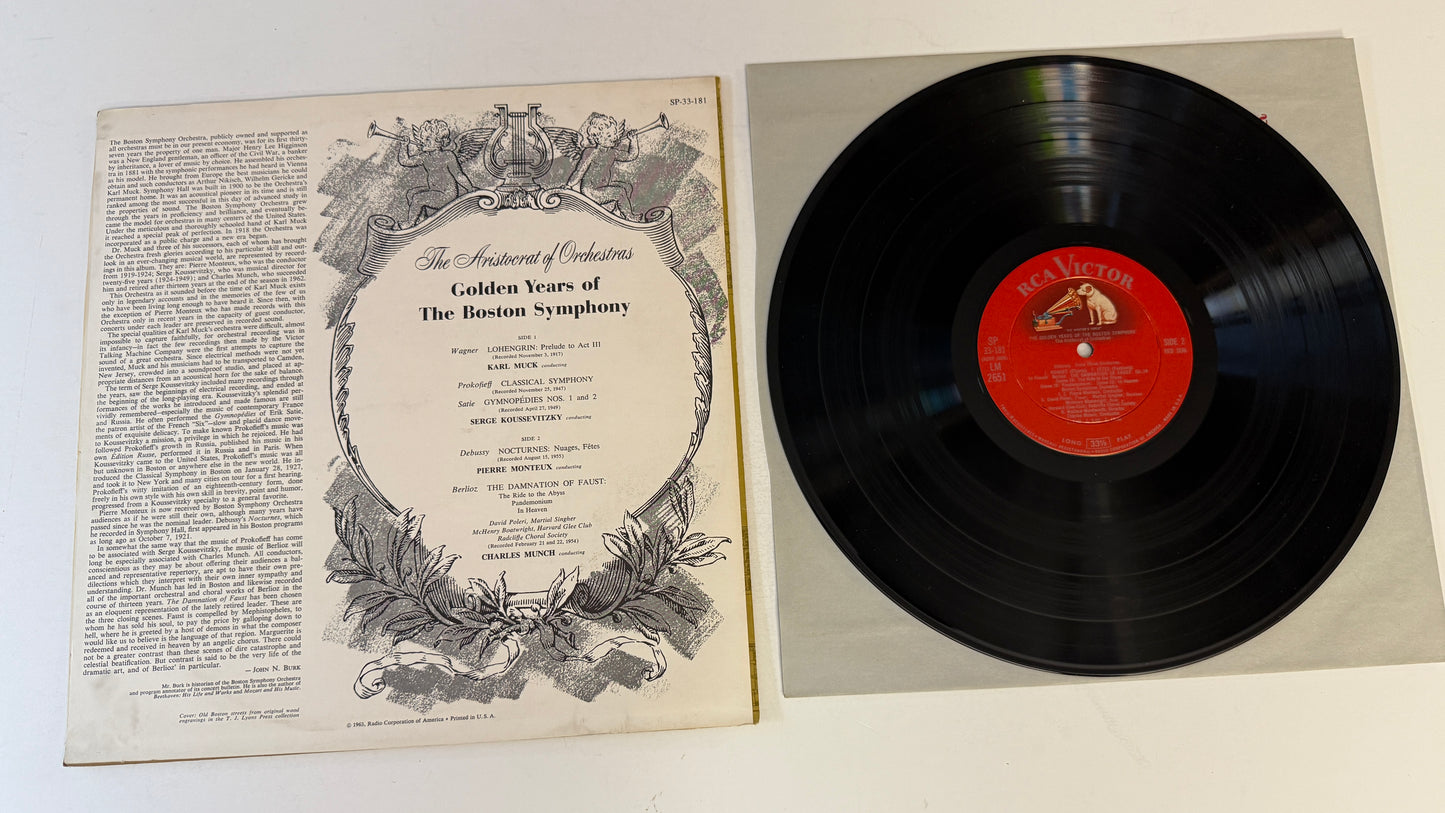 Boston Symphony Orchestra The Aristocrat Of Orchestras - Golden Years Of The Boston Symphony Used Vinyl LP VG+\VG+