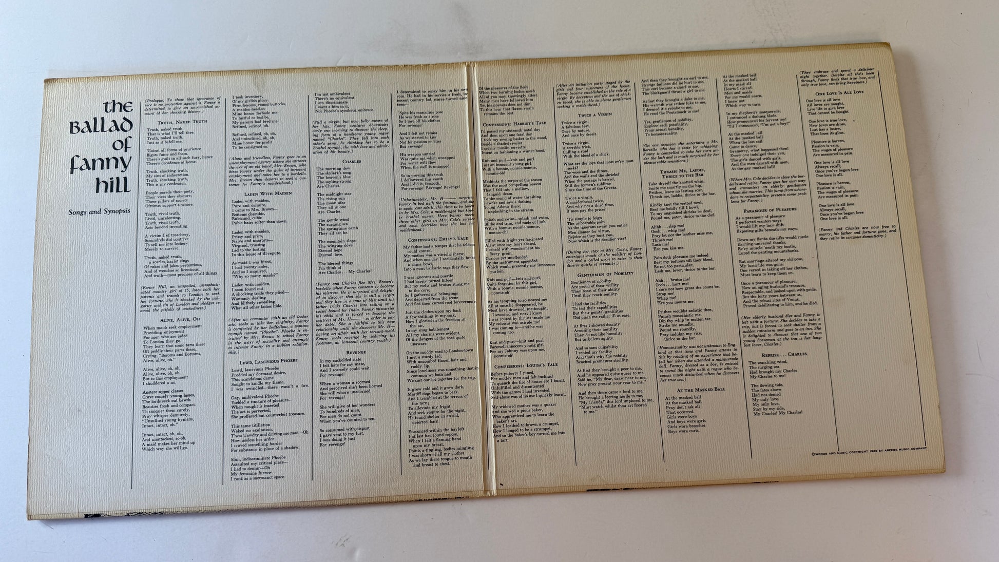 Various The Ballad Of Fanny Hill Used Vinyl 2LP VG+\VG