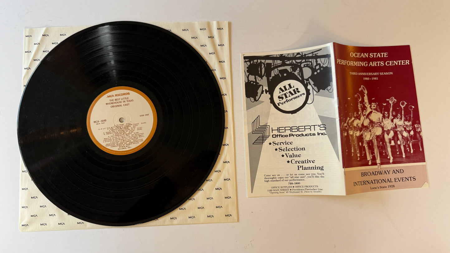 "The Best Little Whorehouse In Texas" Cast The Best Little Whorehouse In Texas Used Vinyl LP VG+\VG