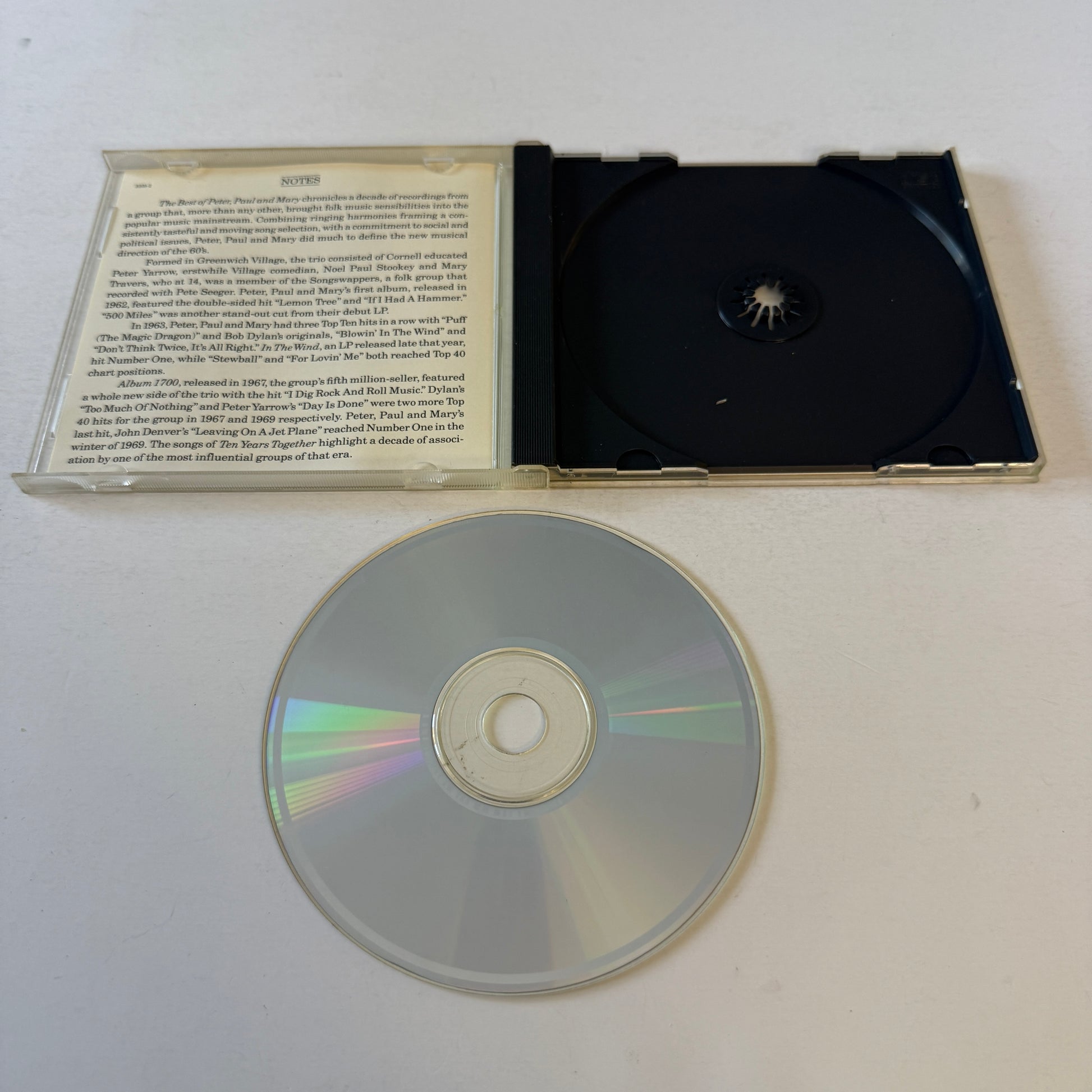 Peter, Paul & Mary The Best Of Peter, Paul And Mary / Ten Years Together Used CD VG+\VG+