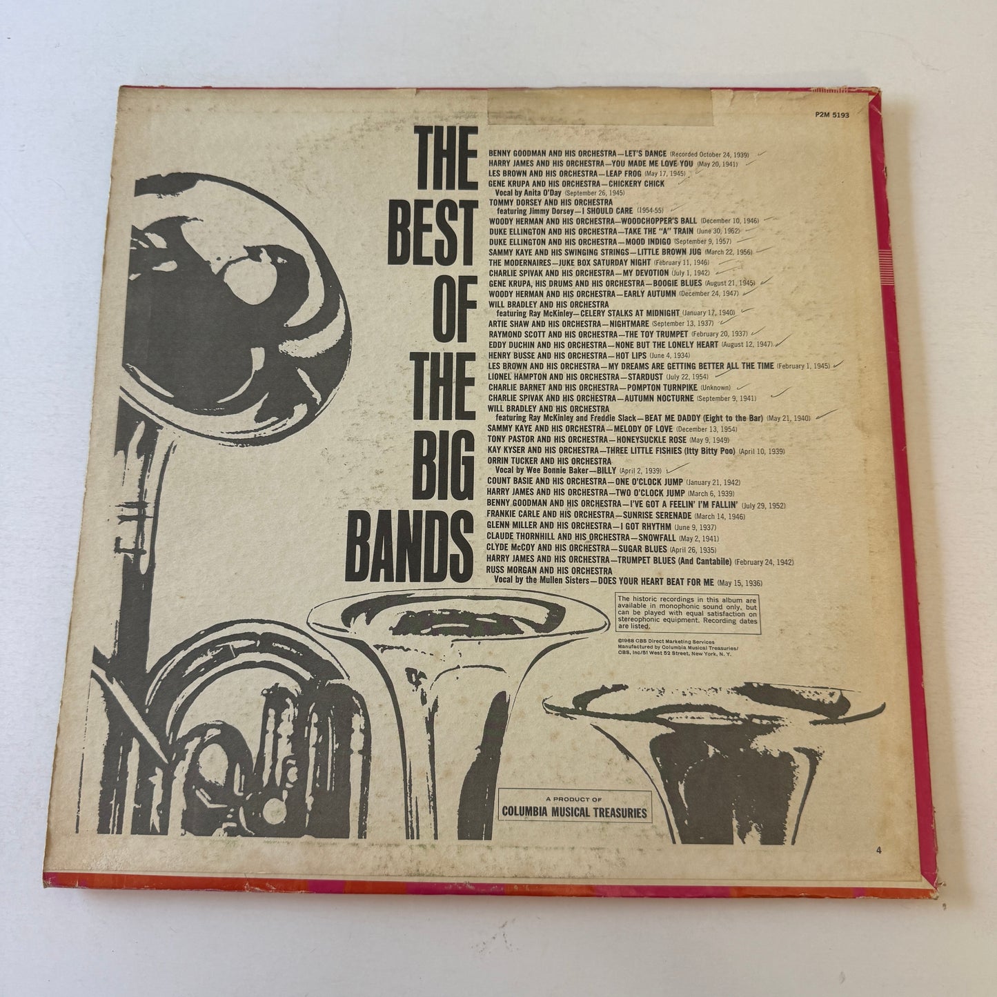 Various The Best Of The Big Bands Used Vinyl 2LP VG+\VG