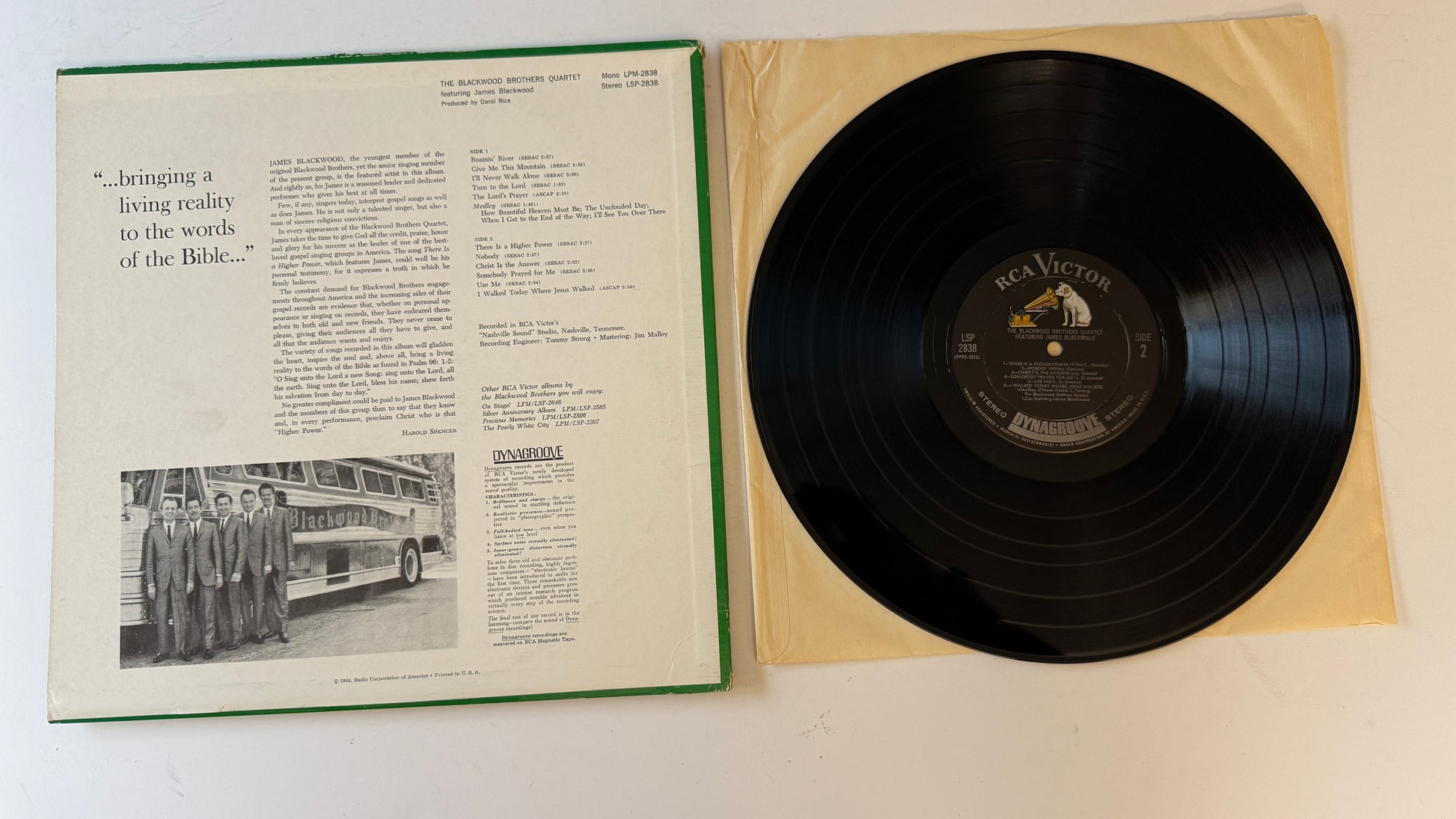 The Blackwood Brothers Quartet The Blackwood Brothers Quartet Featuring James Blackwood Used Vinyl LP VG+\VG