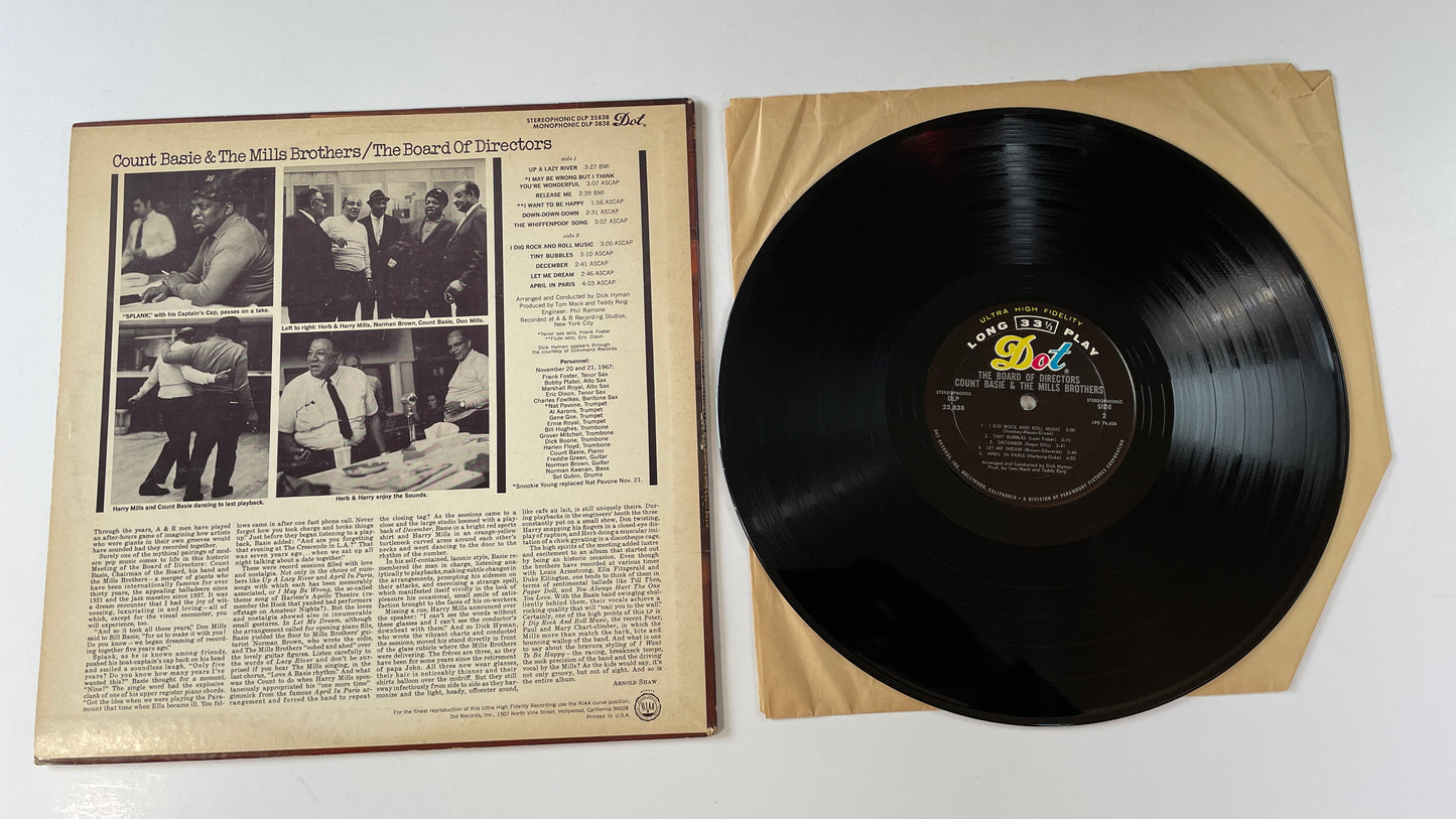 Count Basie & The Mills Brothers The Board Of Directors Used Vinyl LP VG+\VG