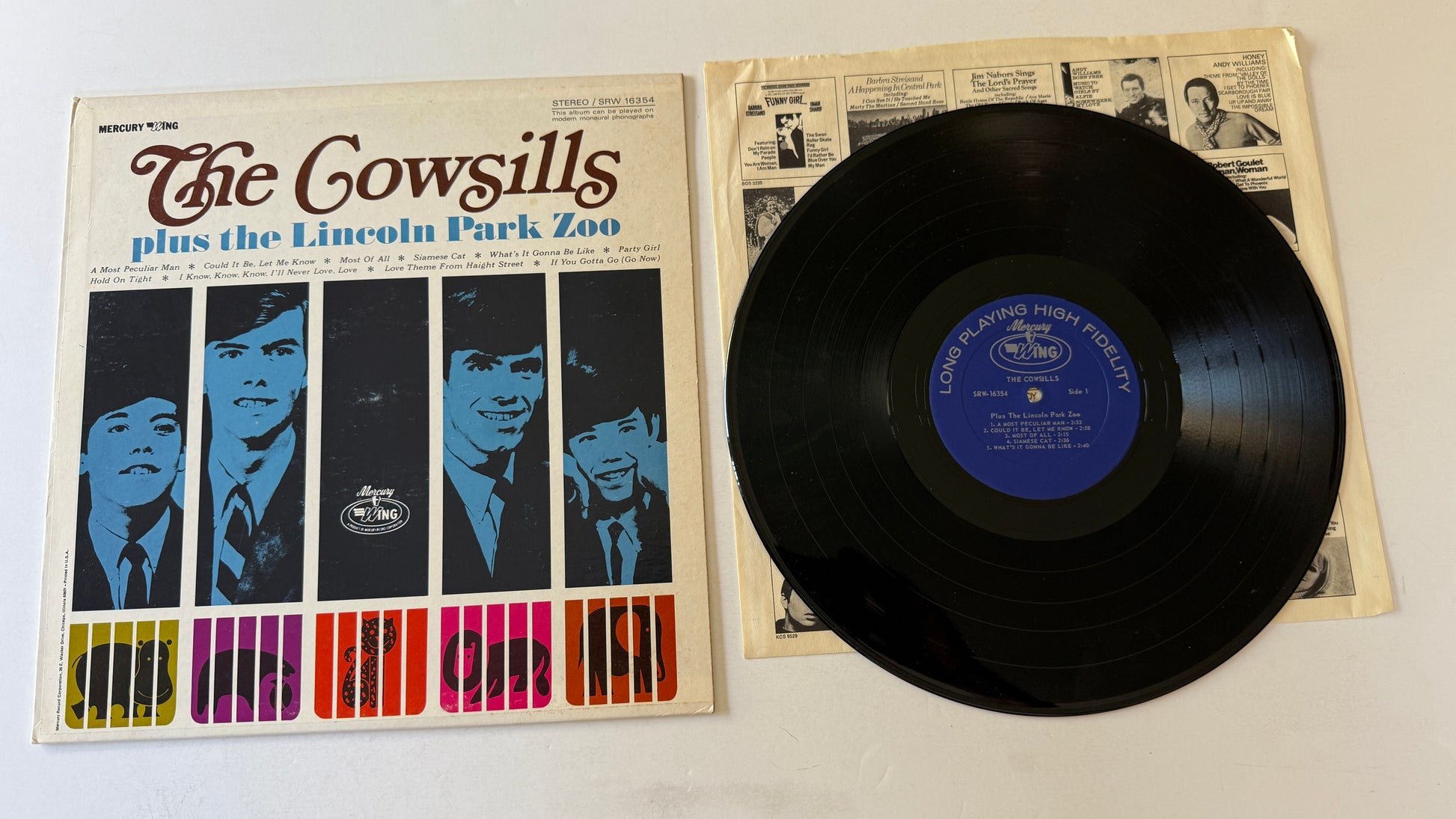 The Cowsills The Cowsills Plus The Lincoln Park Zoo Used Vinyl LP VG+\VG