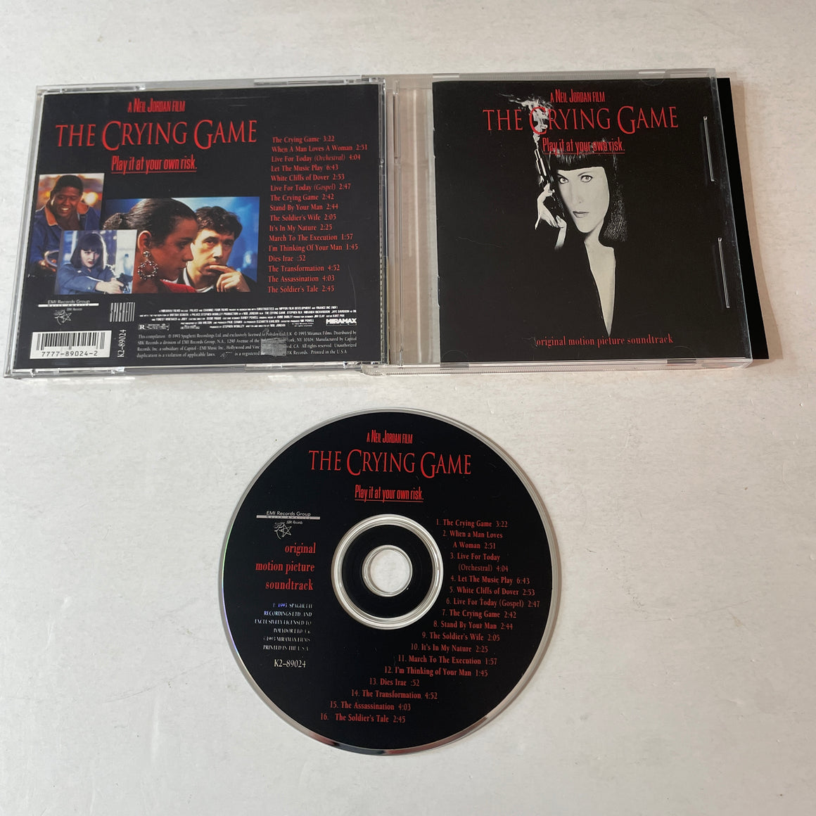 Various The Crying Game (Original Motion Picture Soundtrack) Used CD VG+\VG+