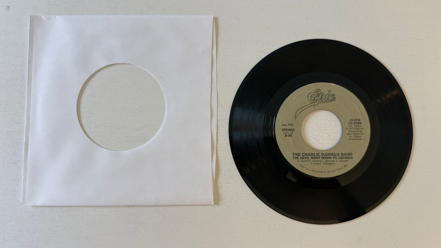 The Charlie Daniels Band The Devil Went Down To Georgia Used 45 RPM 7" Vinyl VG+\