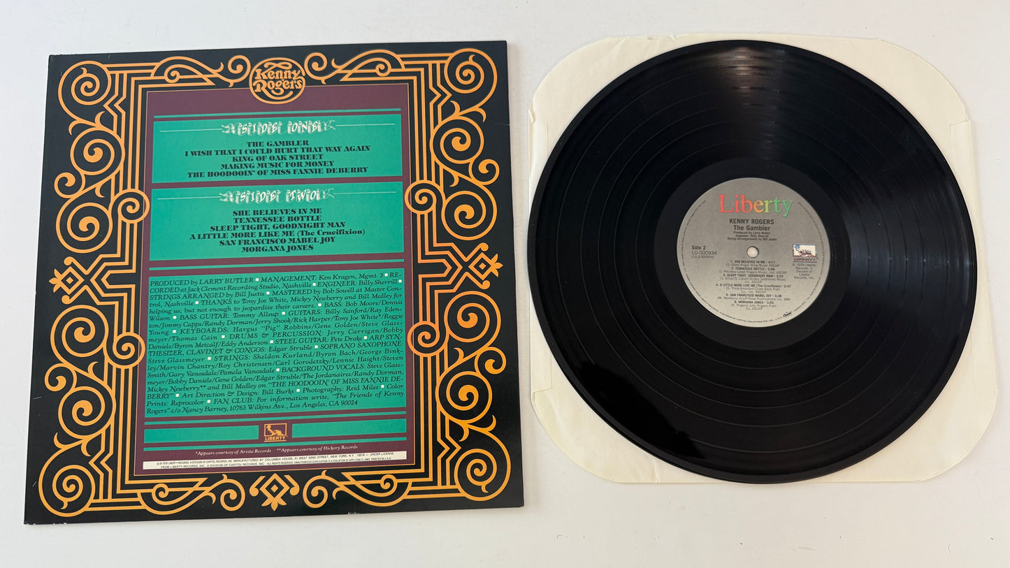 Kenny Rogers The Gambler Used Vinyl LP VG+\VG+