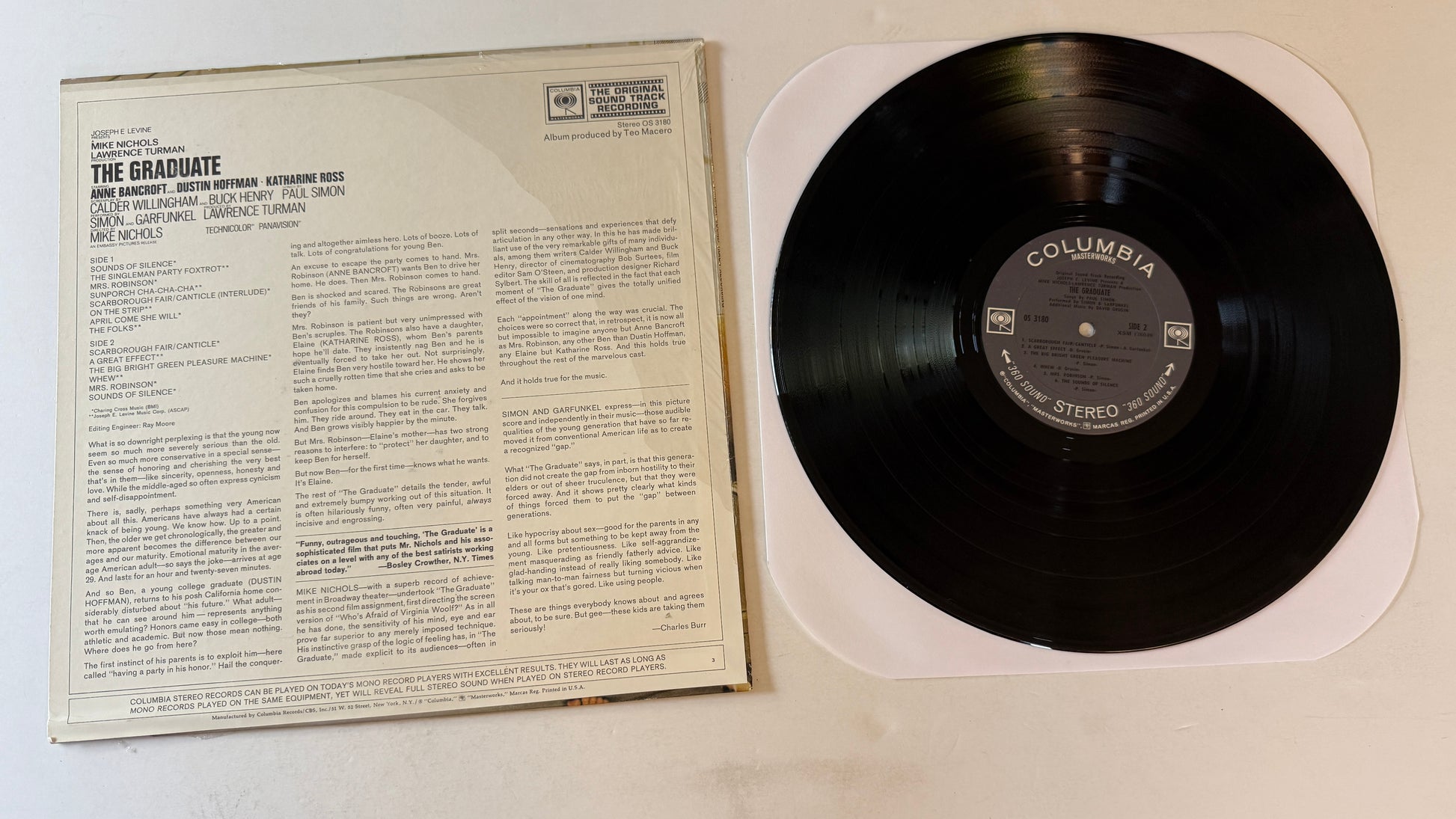 Paul Simon The Graduate (Original Sound Track Recording) Used Vinyl LP VG+\VG+