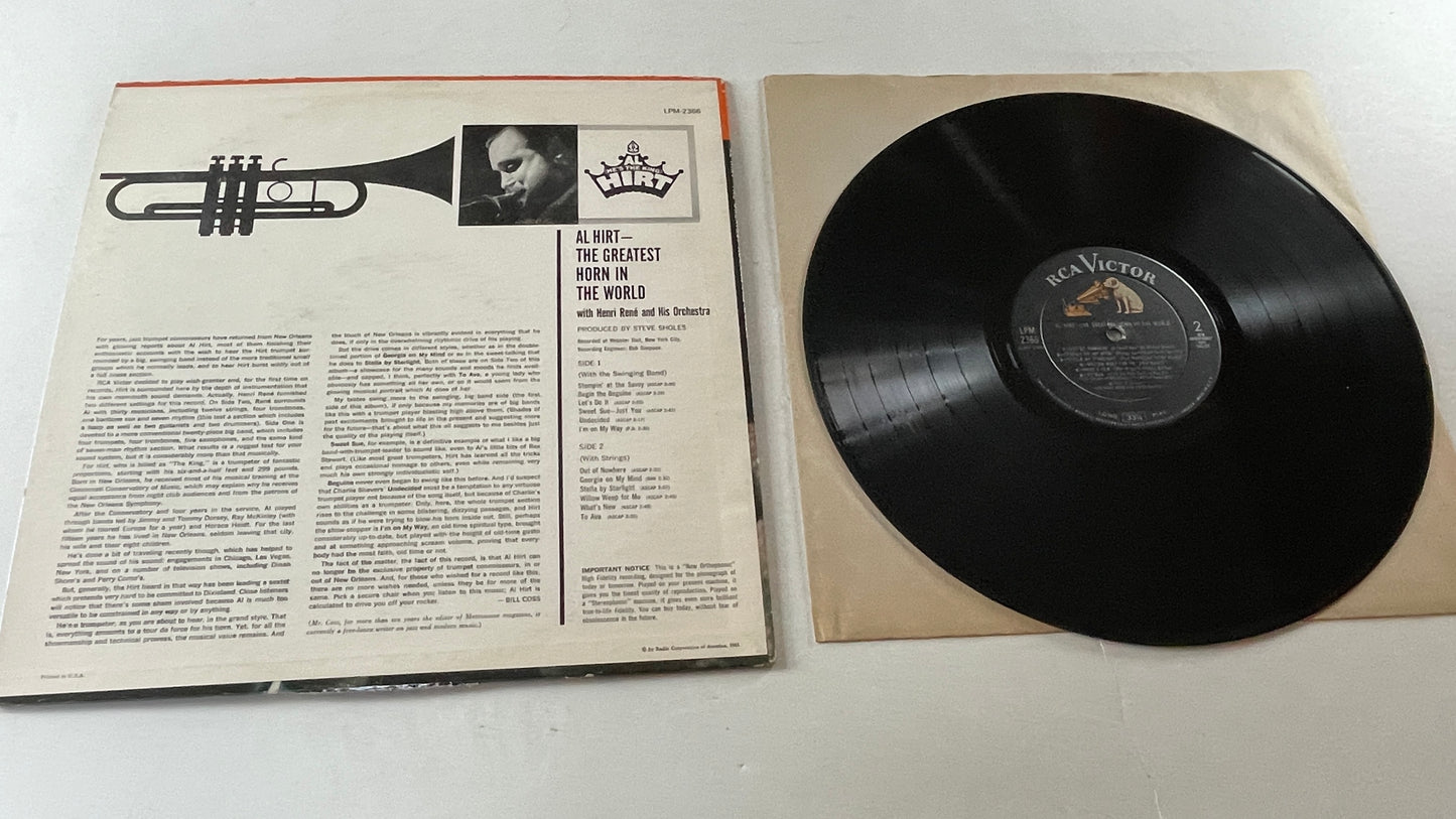 Al Hirt The Greatest Horn In The World Used Vinyl LP VG+\G+