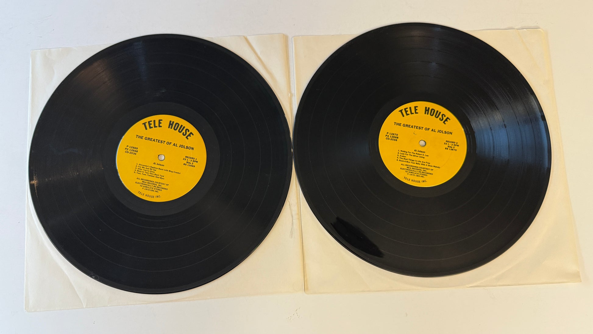 Al Jolson The Greatest Of Al Jolson Used Vinyl 2LP VG+\VG