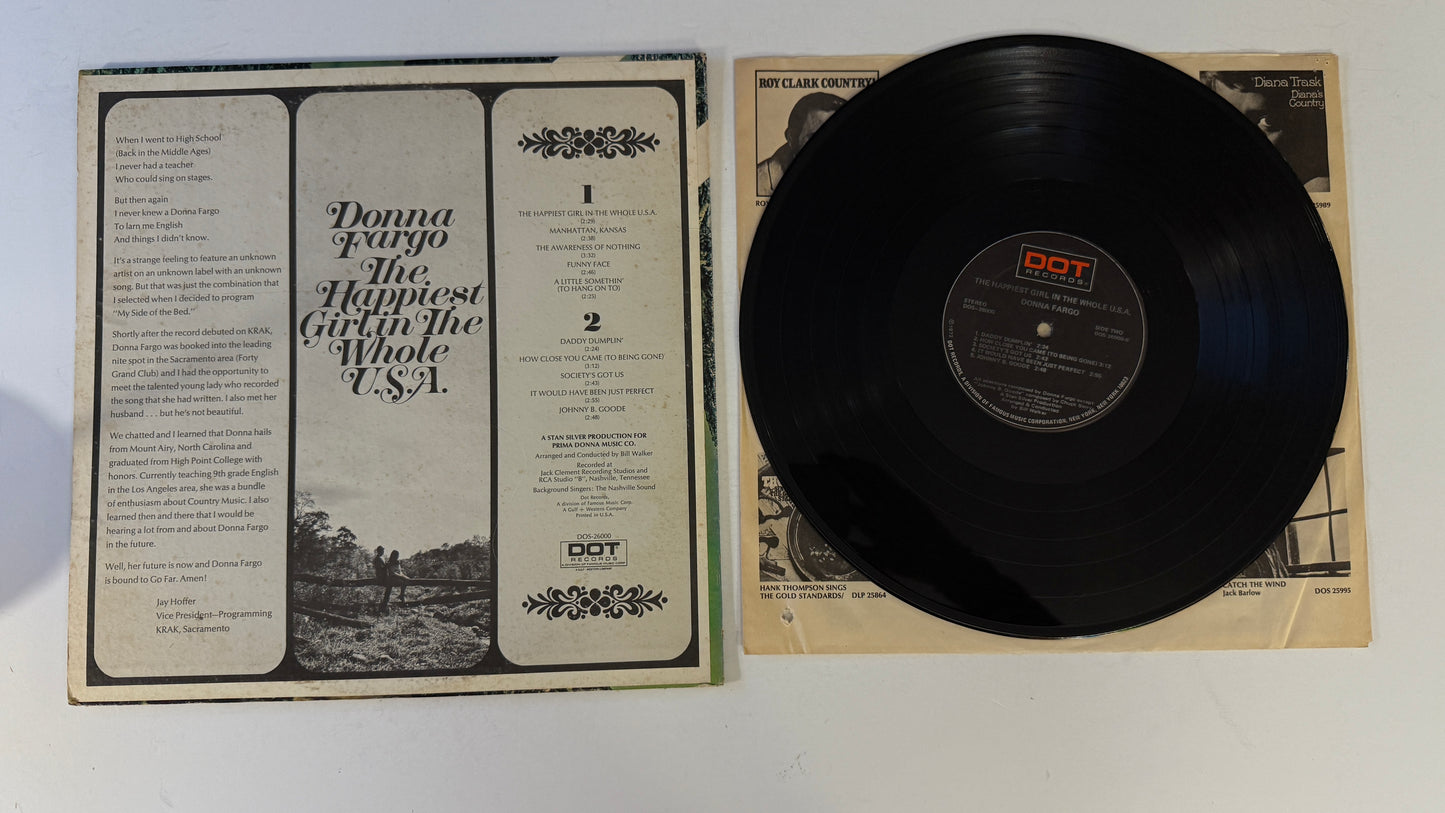 Donna Fargo The Happiest Girl In The Whole U.S.A. Used Vinyl LP VG+\VG