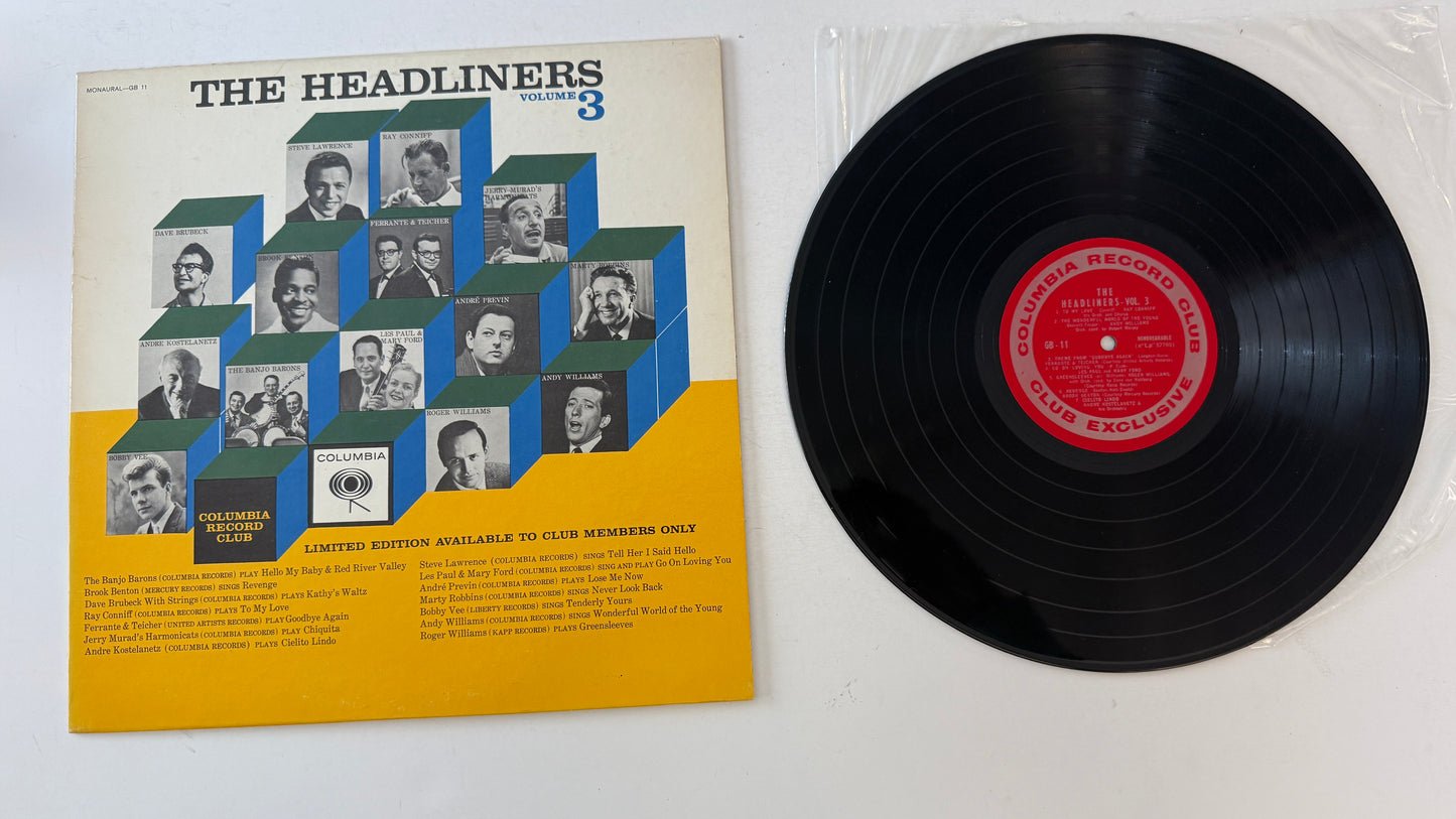 Various The Headliners, Volume 3 Used Vinyl LP VG+\VG+