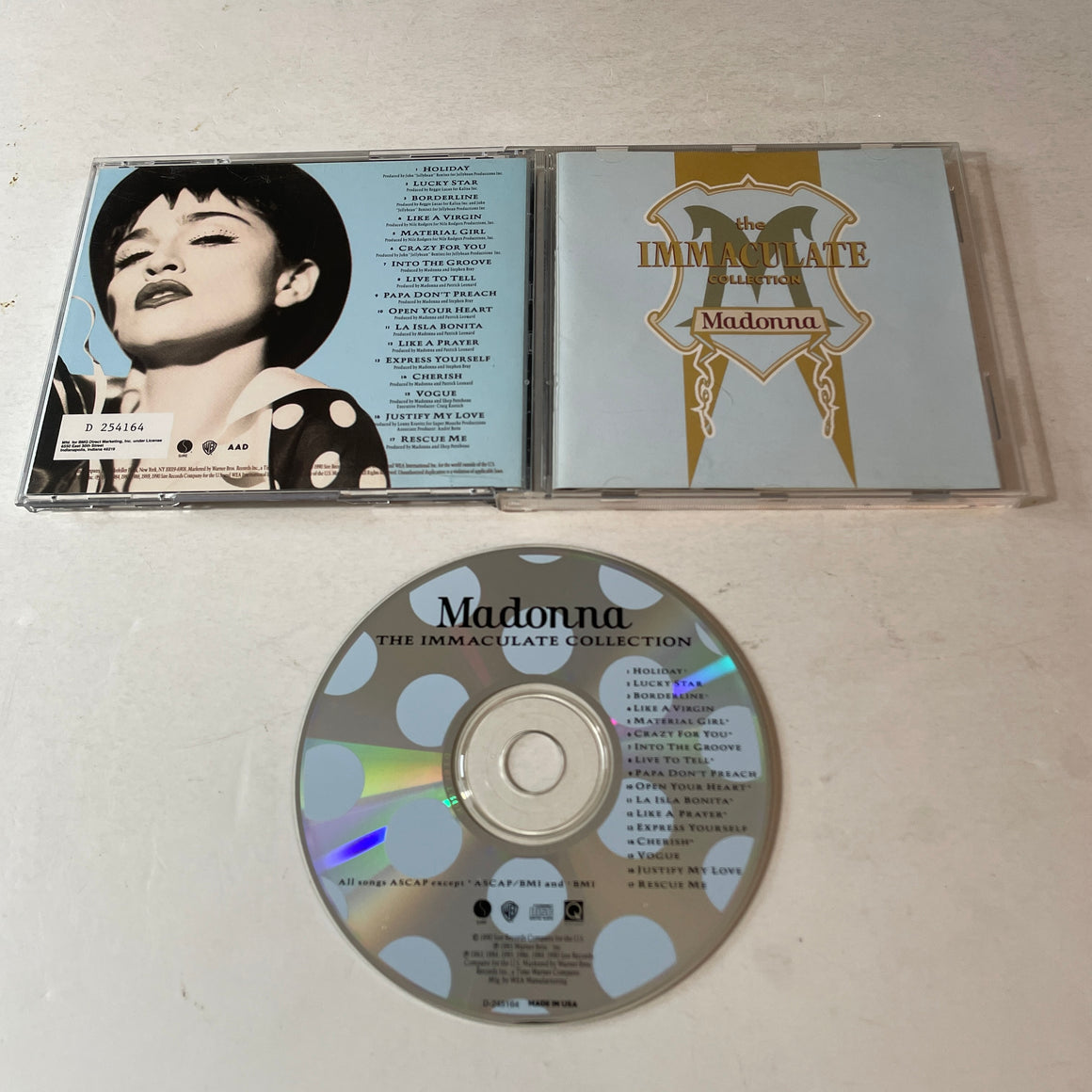Madonna The Immaculate Collection Used CD VG+\VG